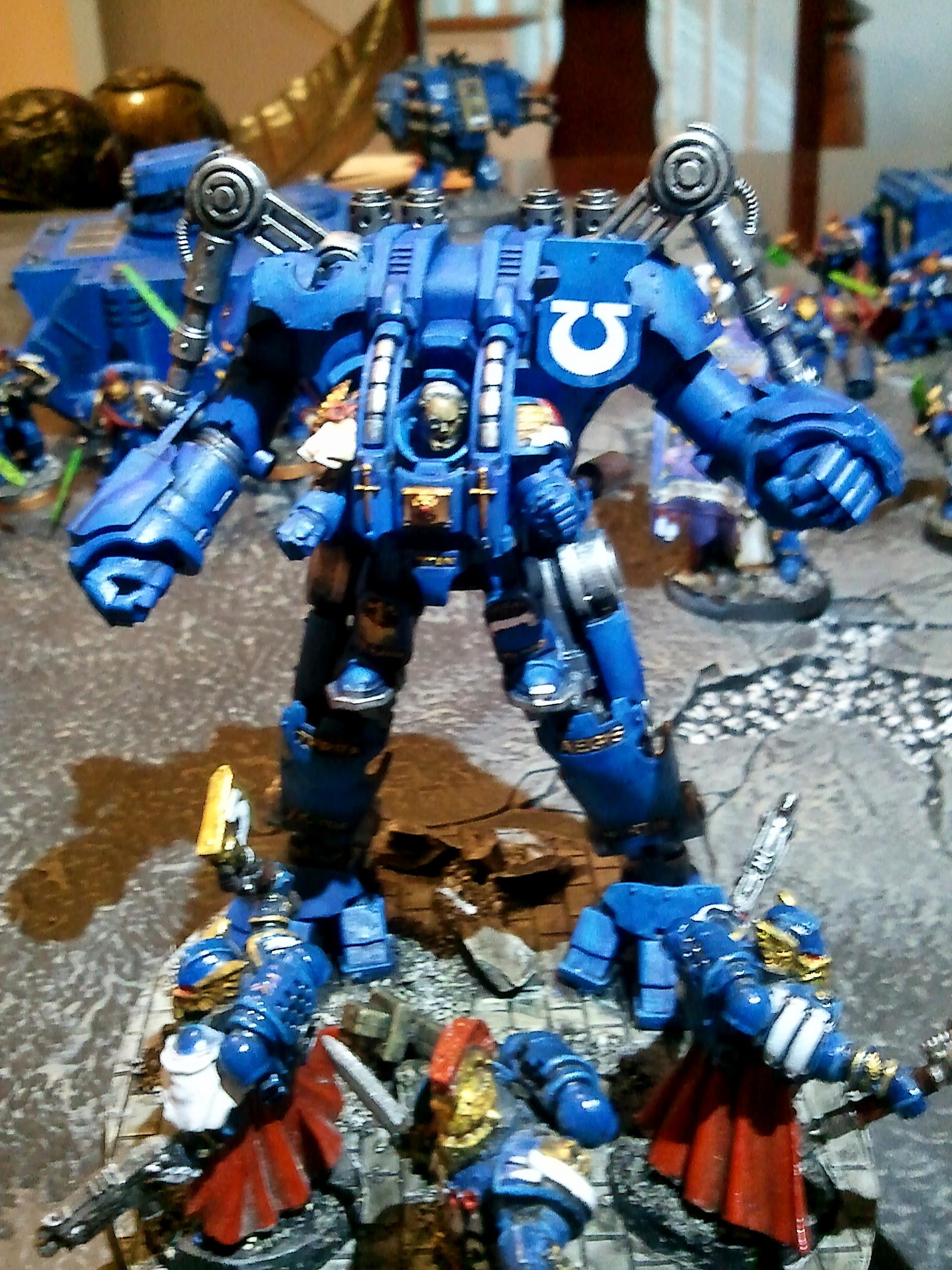 Astartes, Blue, Dreadknight, Space Marines, Ultramarines