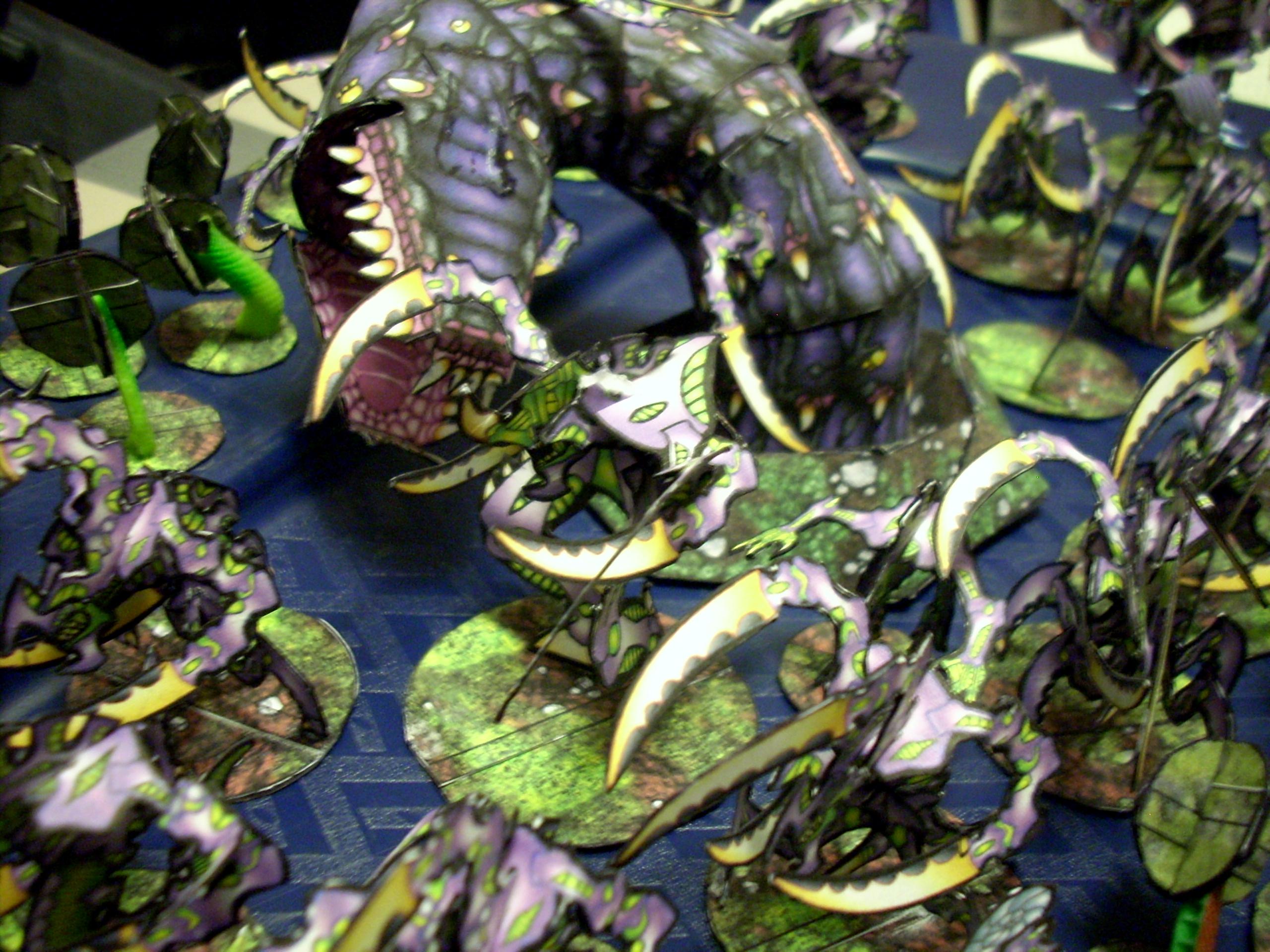 2.5d, 2d, Paper, Proxy, Tyranids, Warhammer 40,000, Warhammer Fantasy
