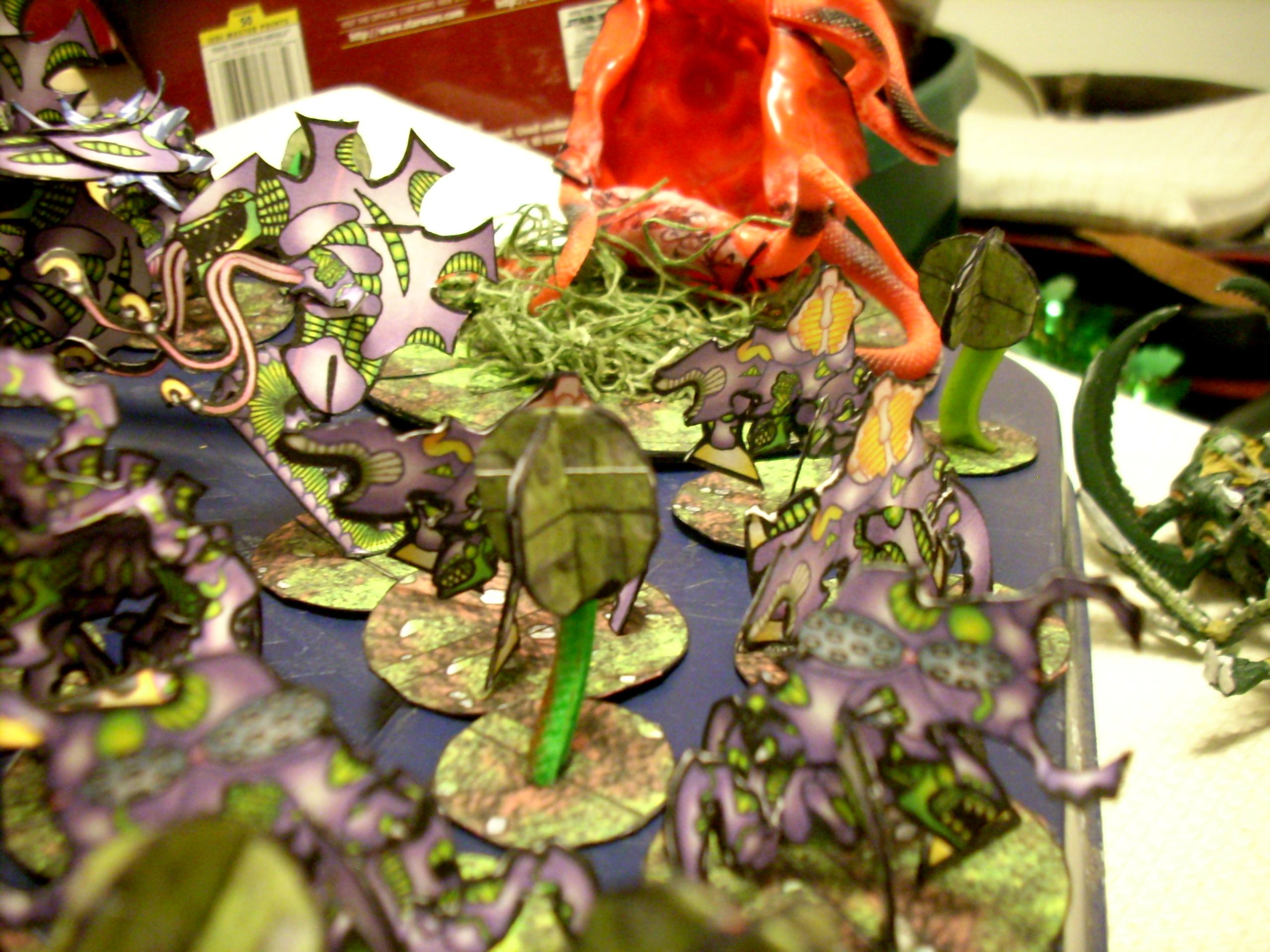 2.5d, 2d, Paper, Proxy, Tyranids, Warhammer 40,000, Warhammer Fantasy