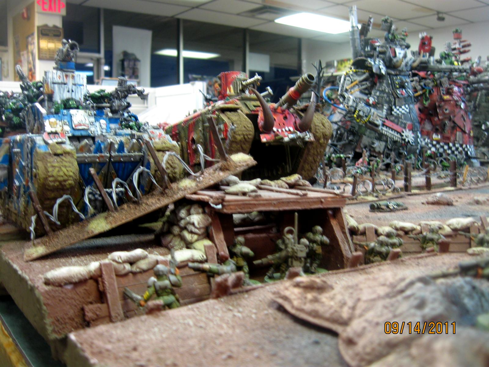 Diorama, Imperial Guard, Orks, Trench, Warhammer 40,000, Warhammer ...