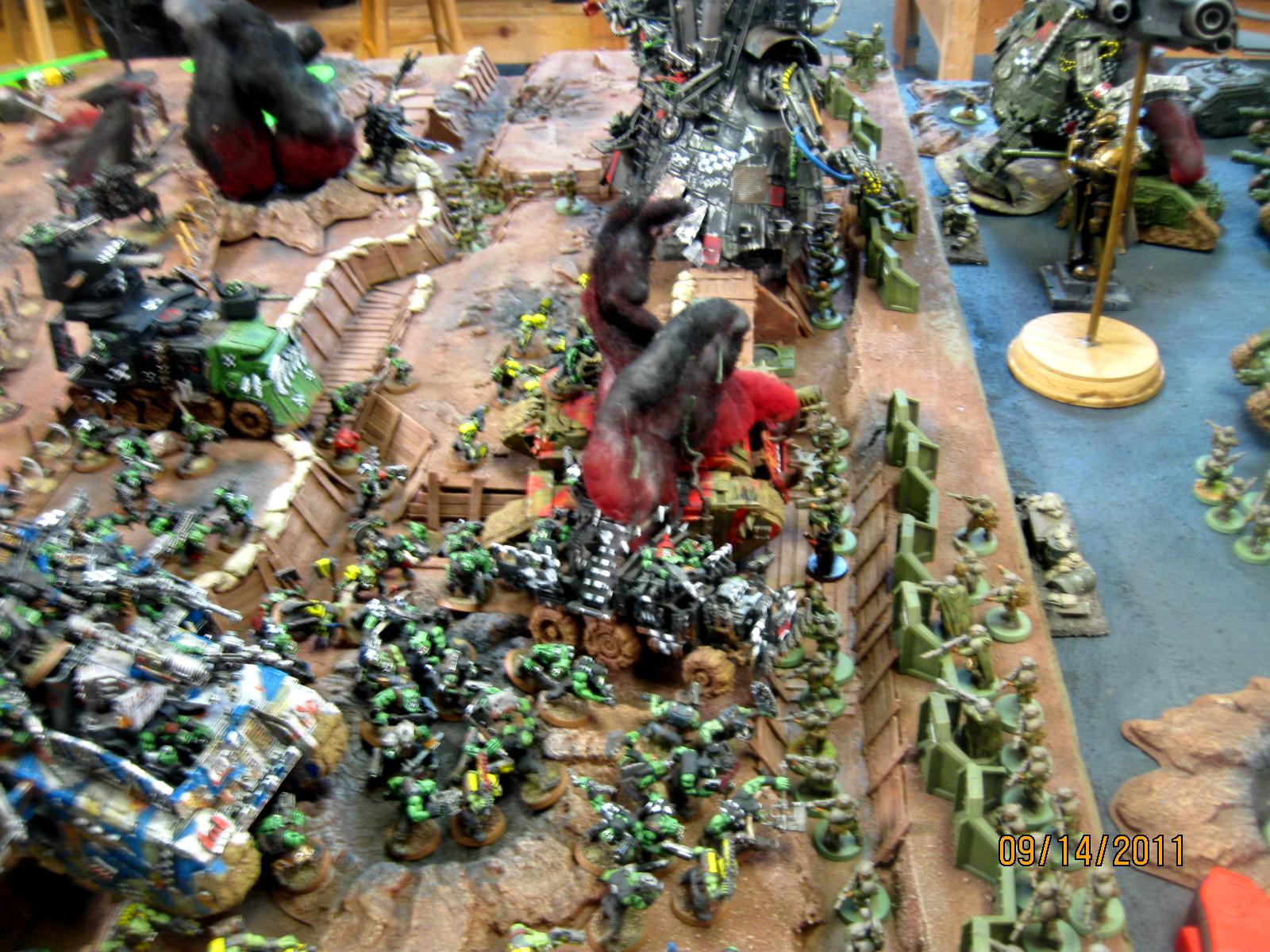 Battle, Imperial Guard, Orks, Warhammer 40,000