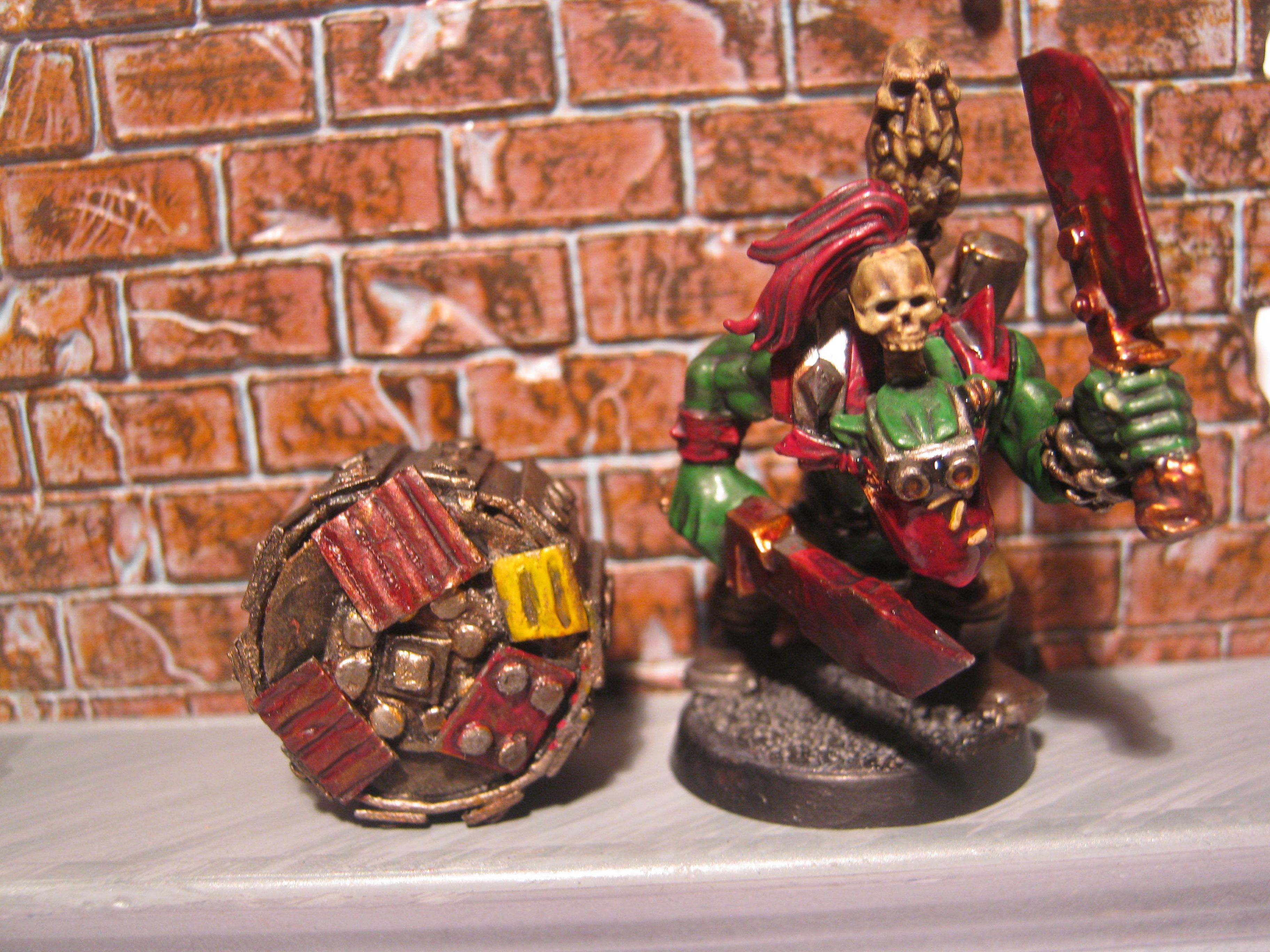 Boss Snikrot, Conversion, Kommando, Orks, Scratch Build, Trukk Tyre, Warhammer 40,000