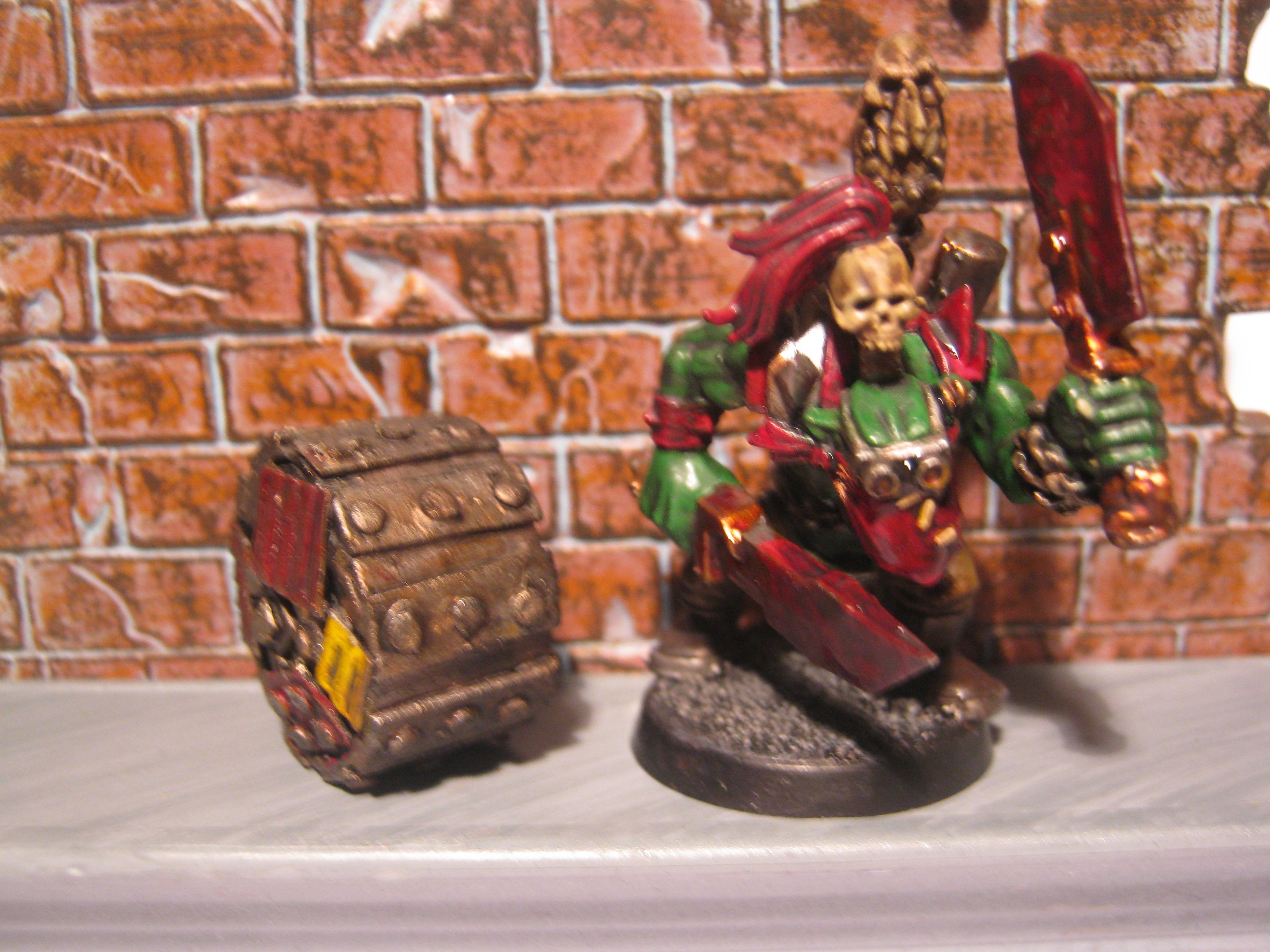 Boss Snikrot, Conversion, Kommando, Orks, Scratch Build, Trukk Tyre, Warhammer 40,000
