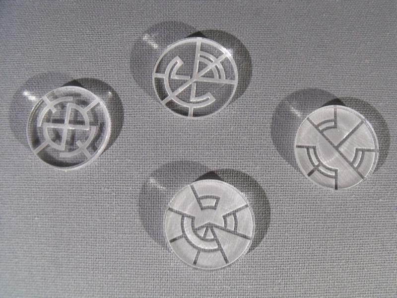 Markers, Sci Fi, High Tech Alien gunsight bases. Could be useful as markerlight tokens for all you Tau players?