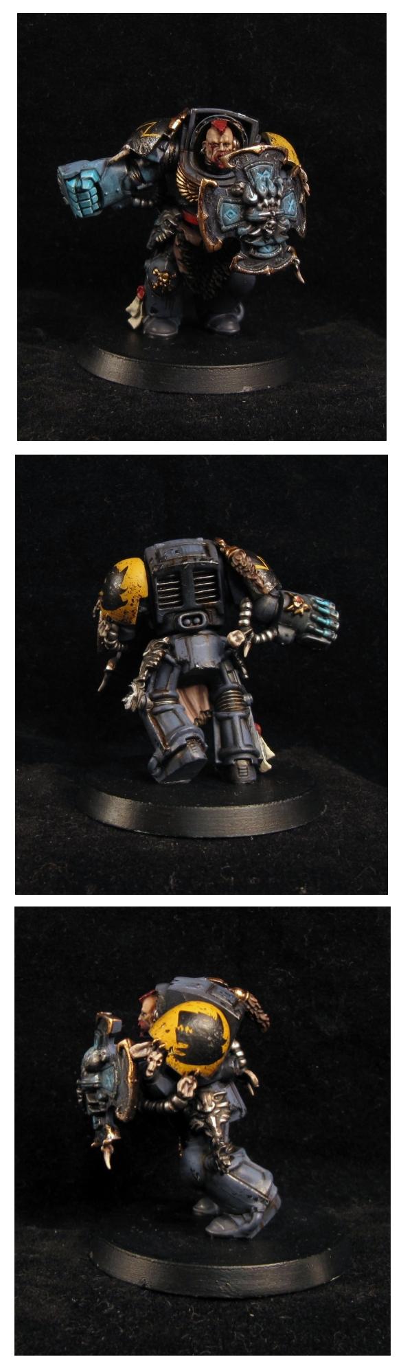 Object Source Lighting, Power Fist, Space Marines, Space Wolves, Spacewolf, Terminator Armor, Warhammer 40,000, Weathered