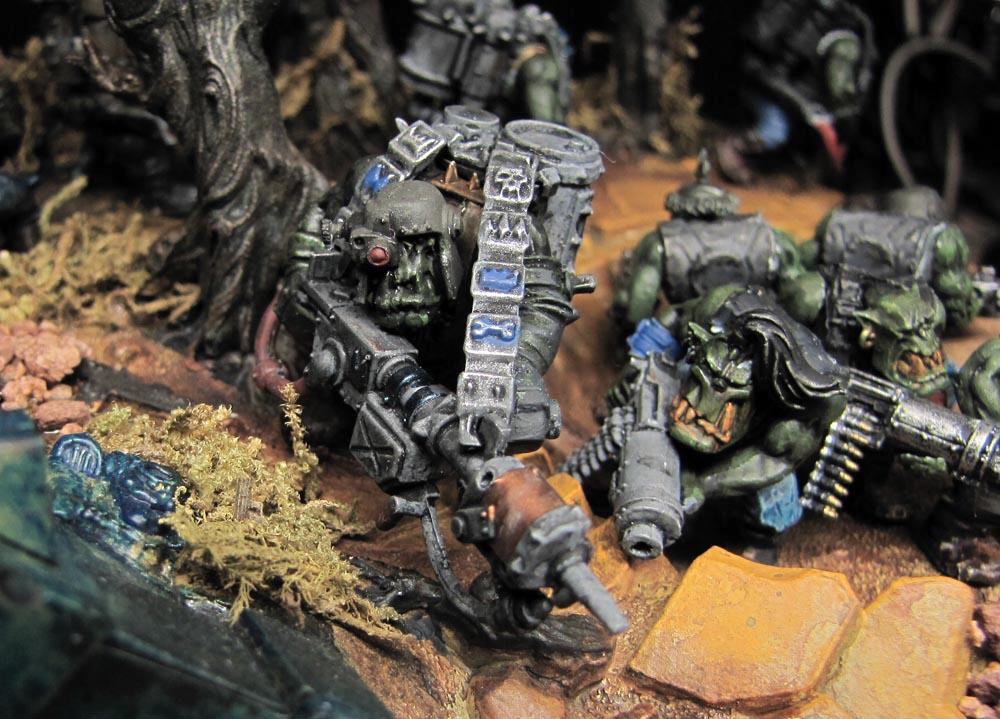 Boy, Burnas, Diorama, Lootas, Orcs, Orks, Stompa, Terrain, Trukk, Warboss, Warhammer 40,000, Warhammer Fantasy