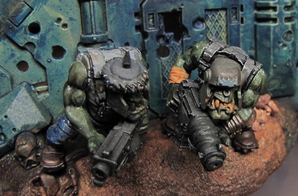Boy, Burnas, Diorama, Lootas, Orcs, Orks, Stompa, Terrain, Trukk, Warboss, Warhammer 40,000, Warhammer Fantasy