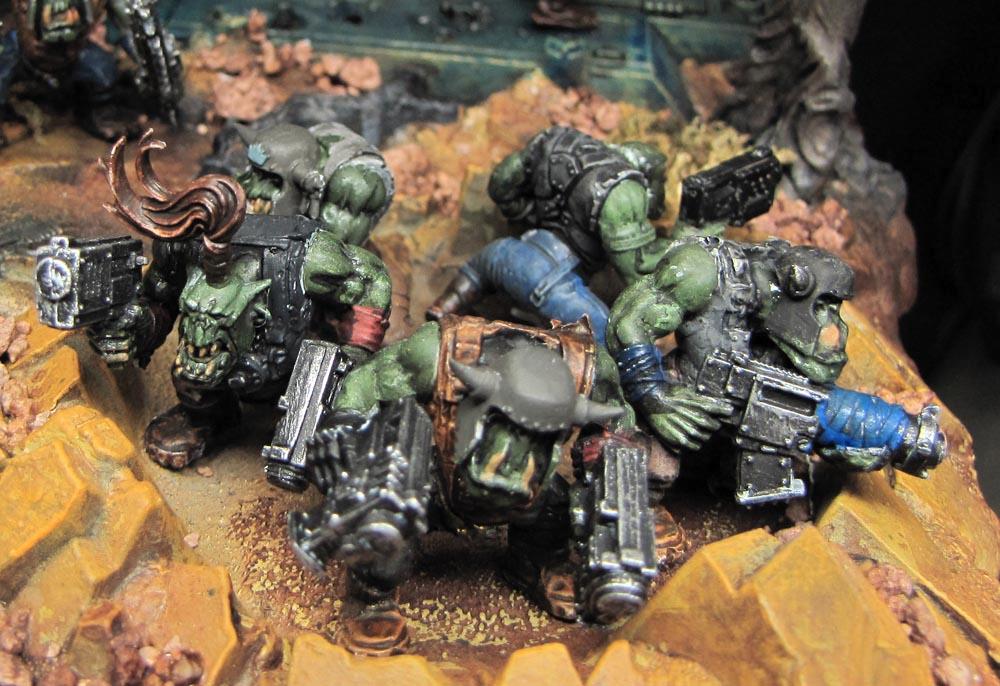 Boy, Burnas, Diorama, Lootas, Orcs, Orks, Stompa, Terrain, Trukk, Warboss, Warhammer 40,000, Warhammer Fantasy
