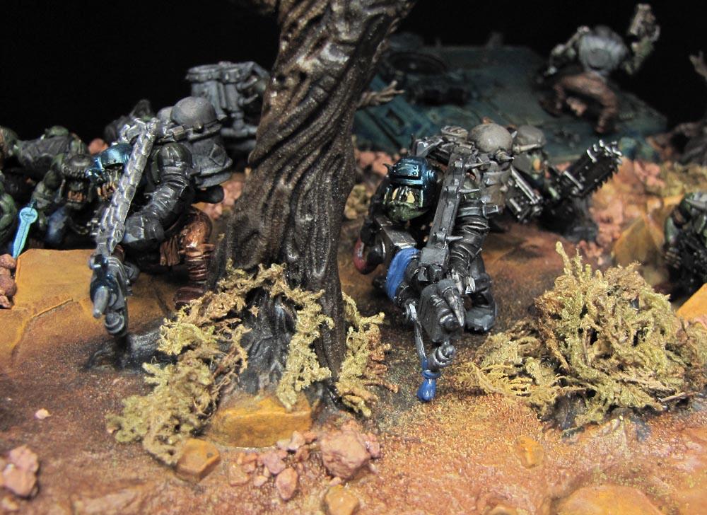 Boy, Burnas, Diorama, Lootas, Orcs, Orks, Stompa, Terrain, Trukk, Warboss, Warhammer 40,000, Warhammer Fantasy