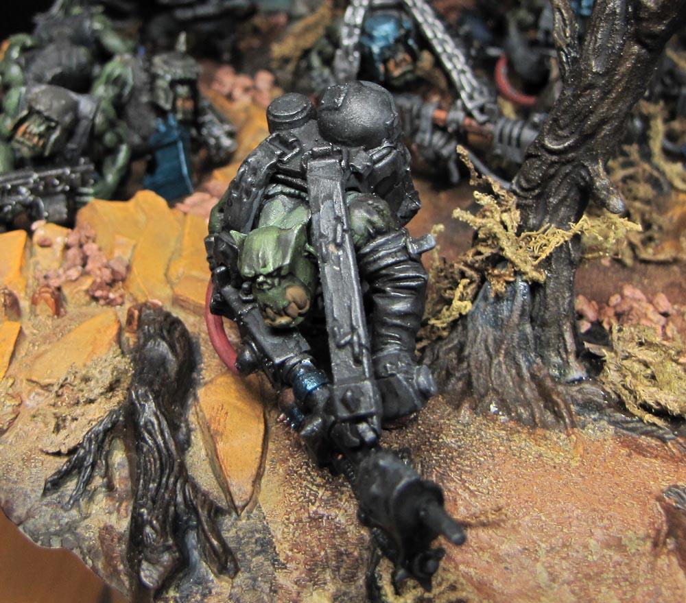 Boy, Burnas, Diorama, Lootas, Orcs, Orks, Stompa, Terrain, Trukk, Warboss, Warhammer 40,000, Warhammer Fantasy