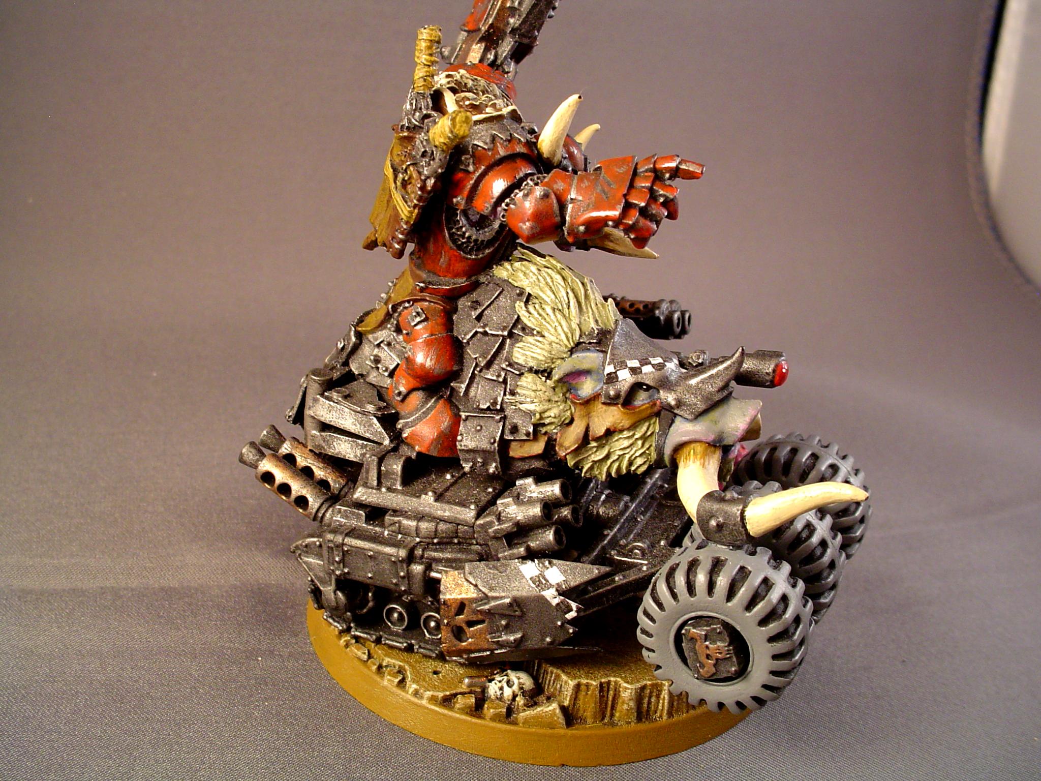 Bike, Boar, Chaos, Orks, Warboss