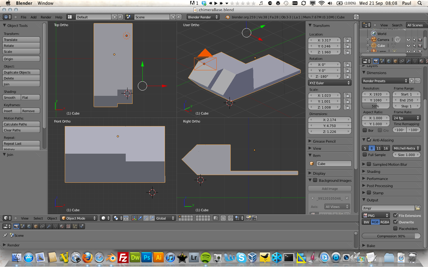 Learning 3d - Chimera base