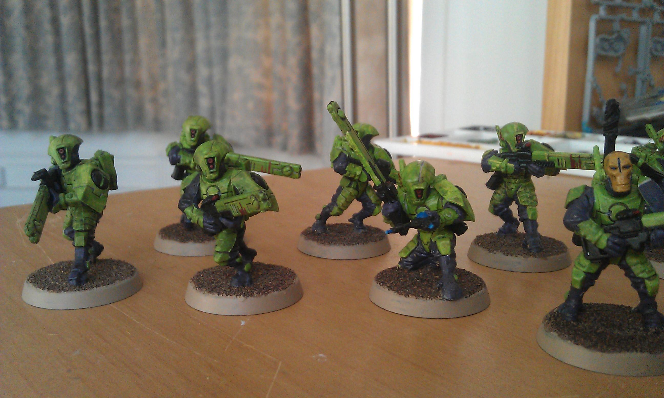 Fire Warriors, Gun Drones, Kroot, Stealth Suit, Tau