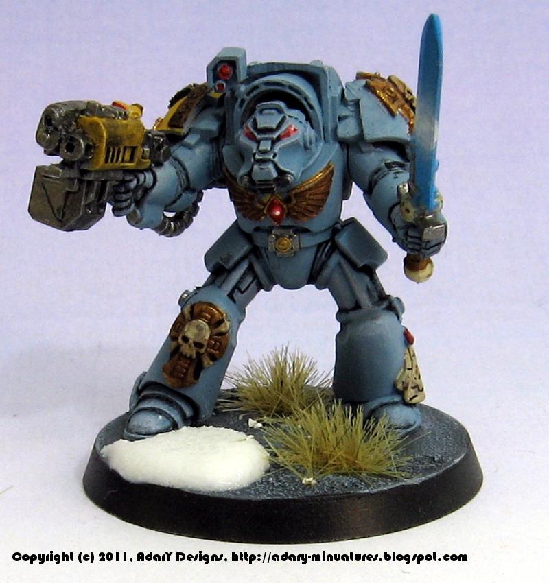 Snow Basing, Space Wolves, Terminator Armor, Wolf Guard