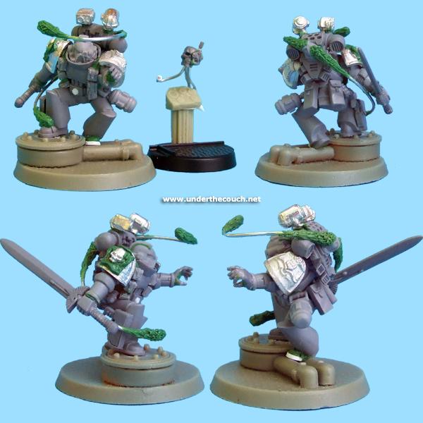 Characters, Conversion, Greenstuff, Jump Pack, Librarian, Sculpted, Space Marines, Teleport