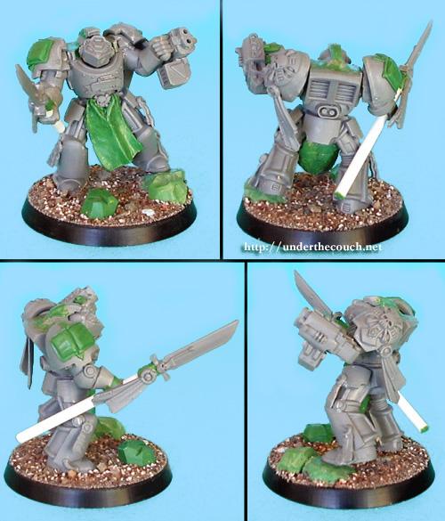 Conversion, Greenstuff, Librarian, Space Marines, Terminator Armor