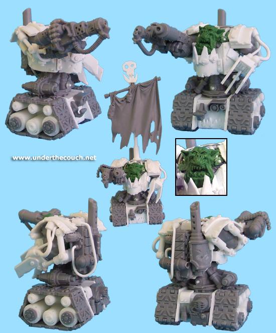 Conversion, Cybork, Greenstuff, Orks, Putty, Sculpted, Warboss