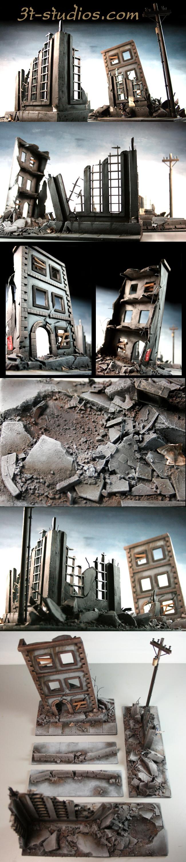Ruins, Terrain, 5 Piece Urban Set