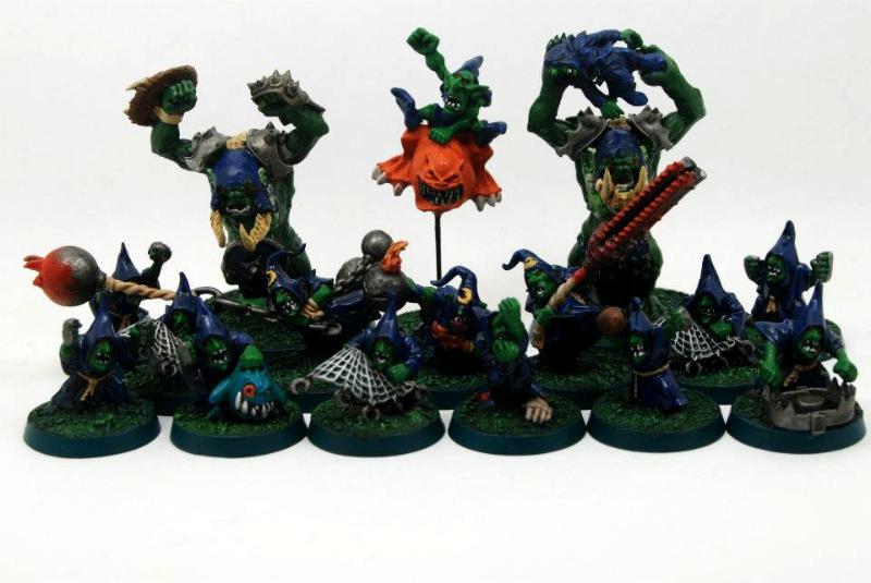 Blood Bowl - Équipe Gobelin Scar Crag Snivellers - Figurines à Peindre, Jeu De Plateau