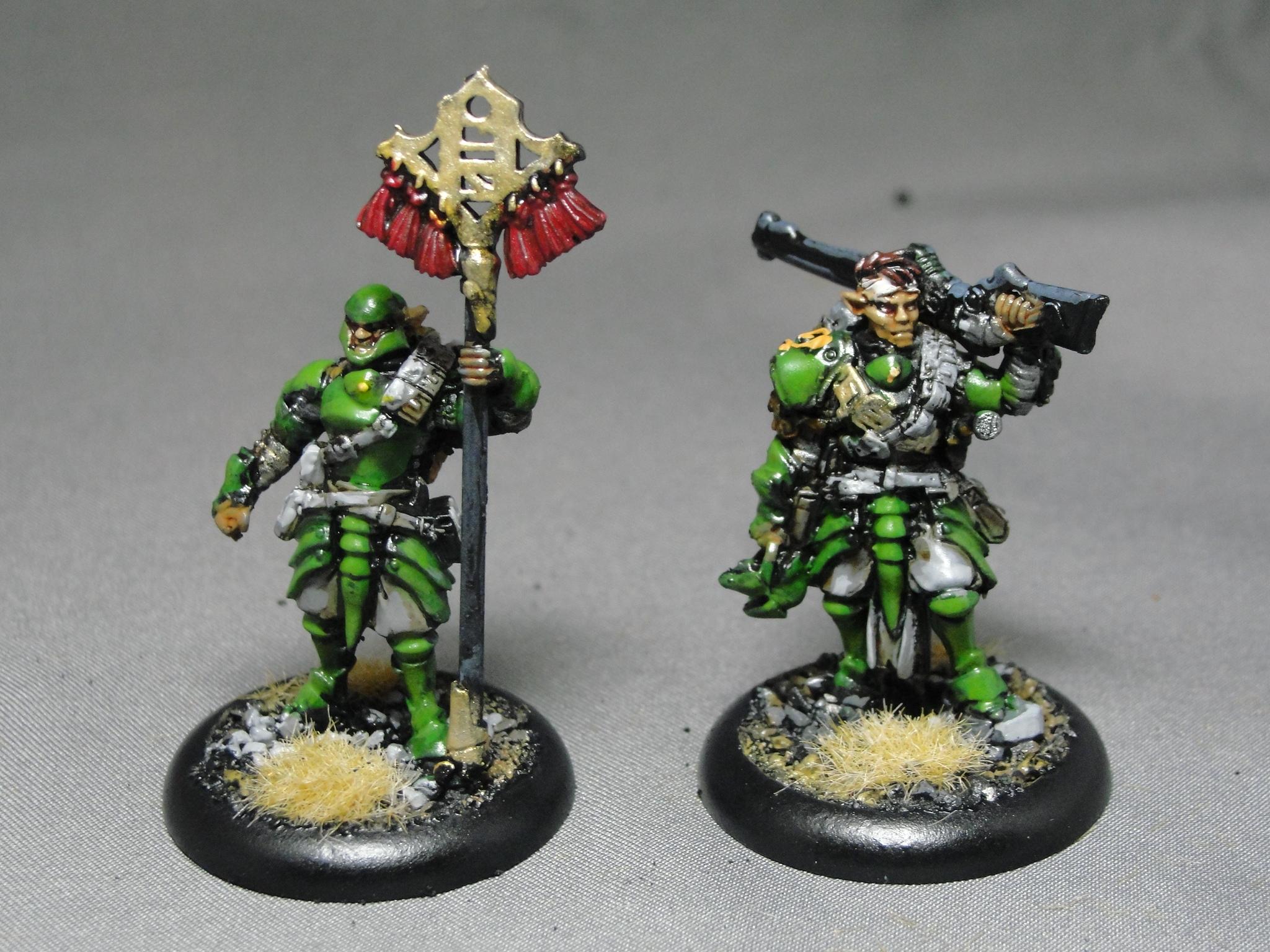 Warmachine, Retribution of Scyrah, Houseguard Riflemen, Unit Attachment, Standard Bearer and Officer