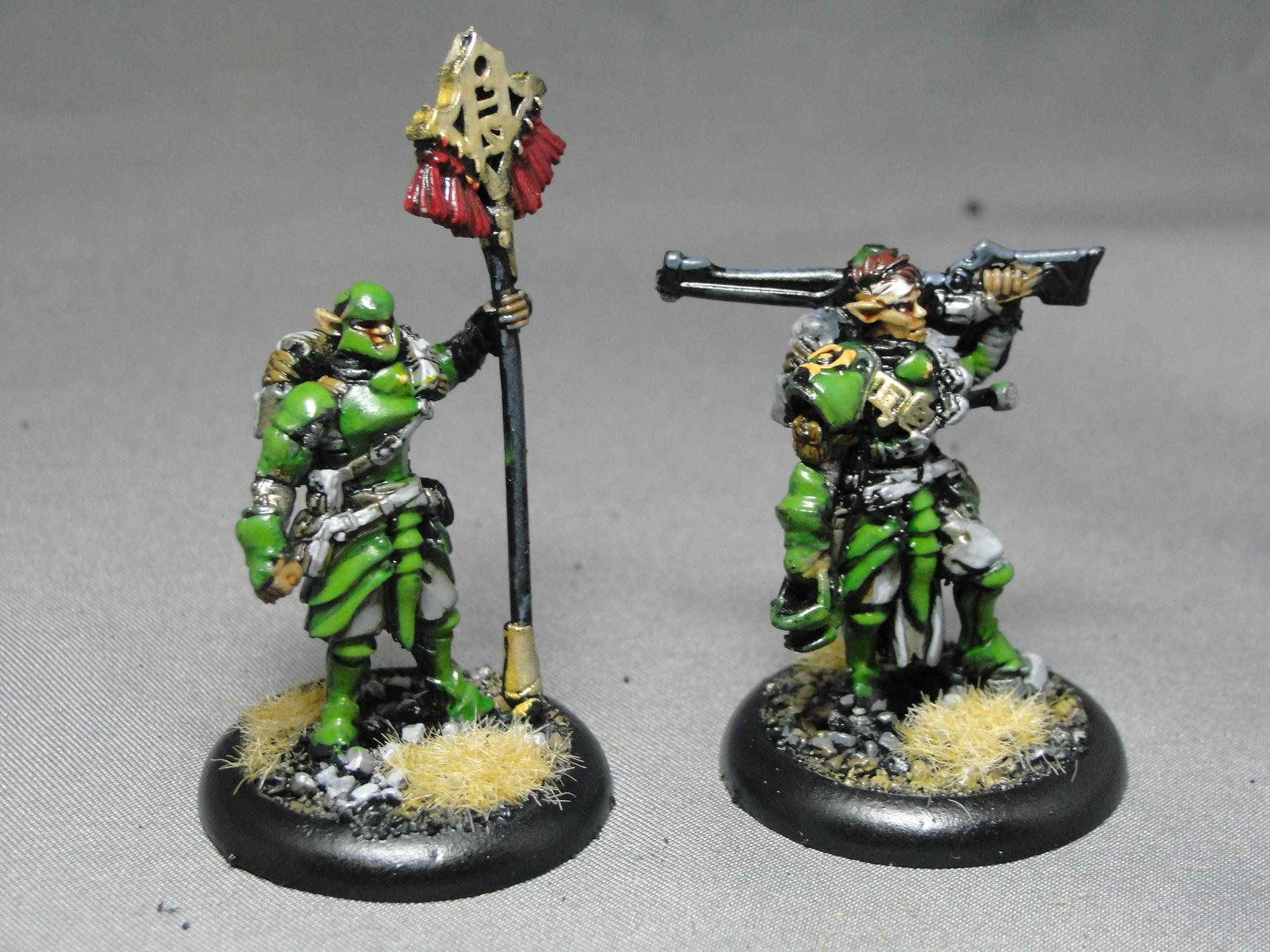 Warmachine, Retribution of Scyrah, Houseguard Riflemen, Unit Attachment, Standard Bearer and Officer