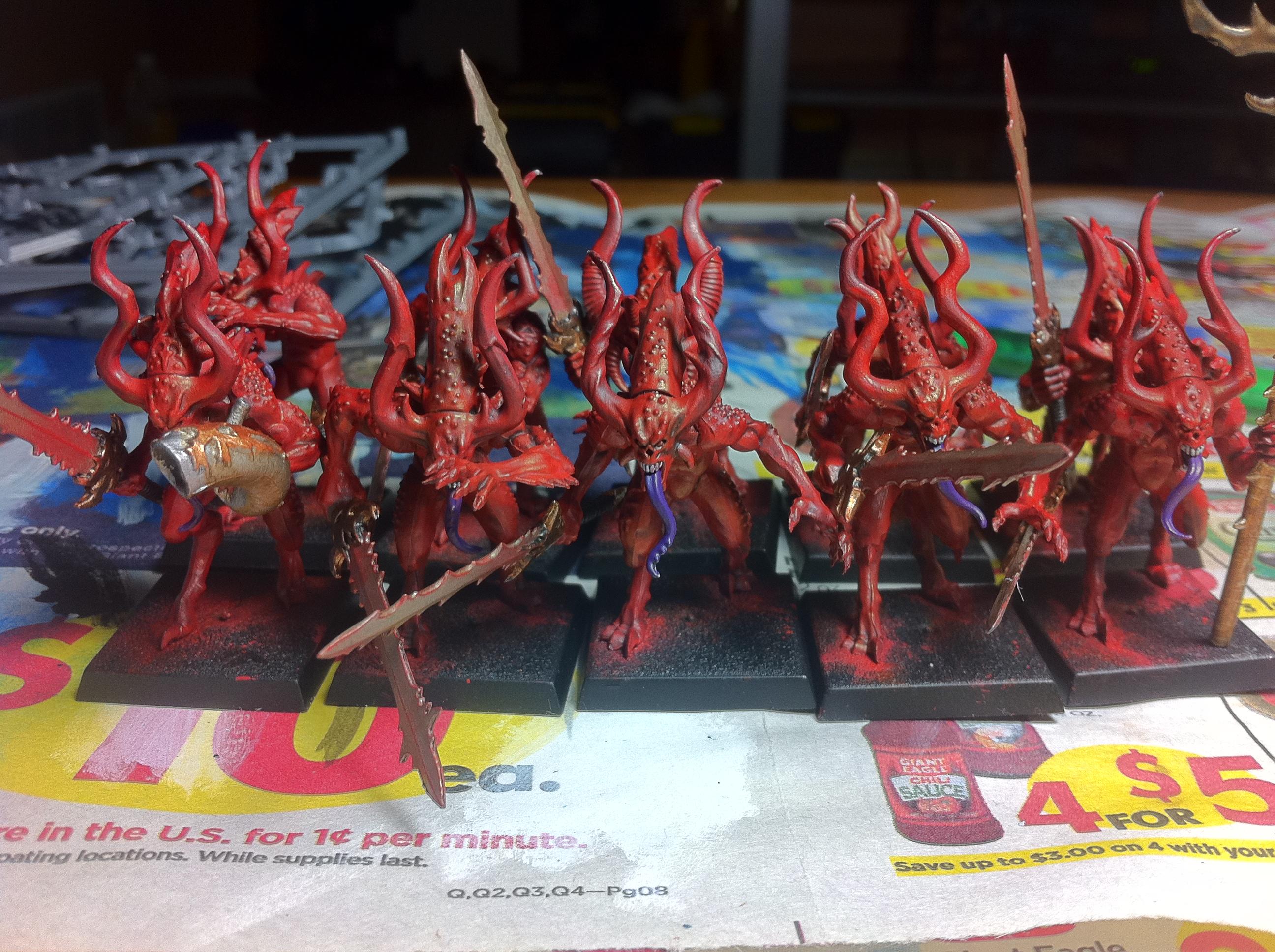 Bloodletters, Khorne, Warhammer 40,000, Warhammer Fantasy, Wfb