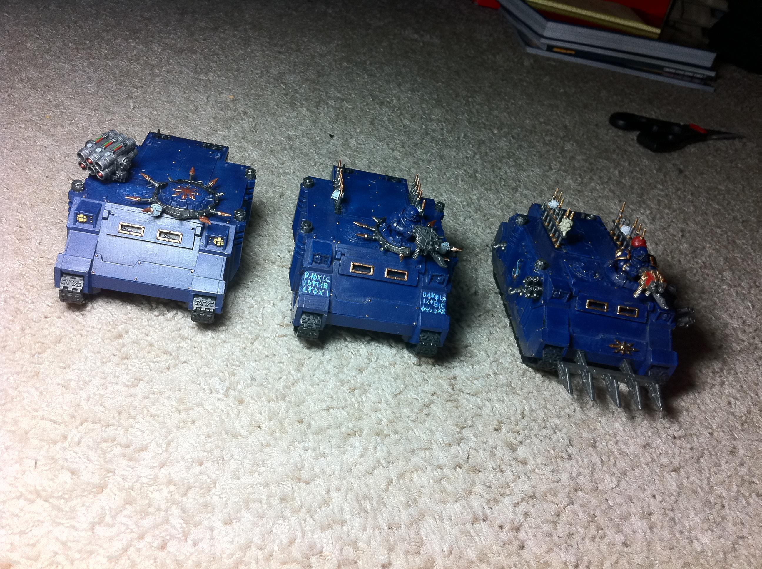 Chaos, Chaos Space Marines, Rhinos, Tzeentch, Warhammer 40,000