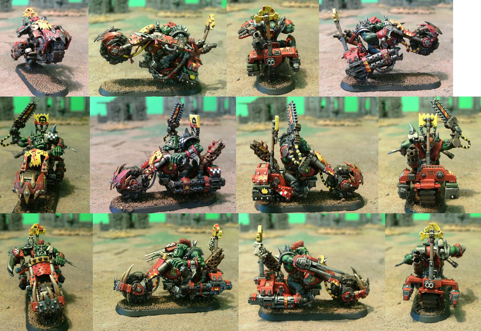 Bike, Evil Suns, Motorcycles, Nob Bikers, Orks, Ouze, Power Claw, Power Klaw, Warbikers, Warhammer 40,000