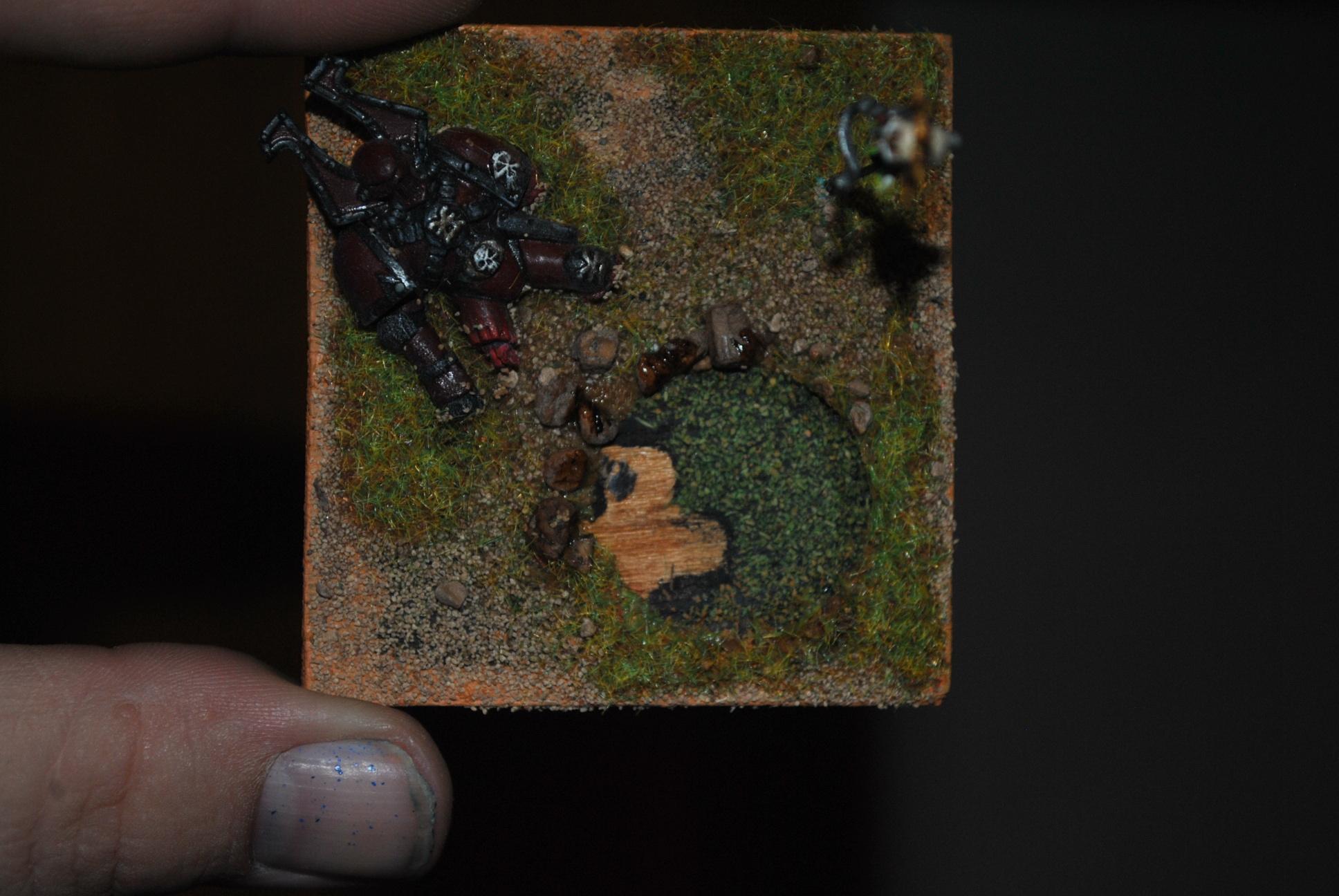 i wanted to do some kind of base for him so he would stand out, so i put this together quickly