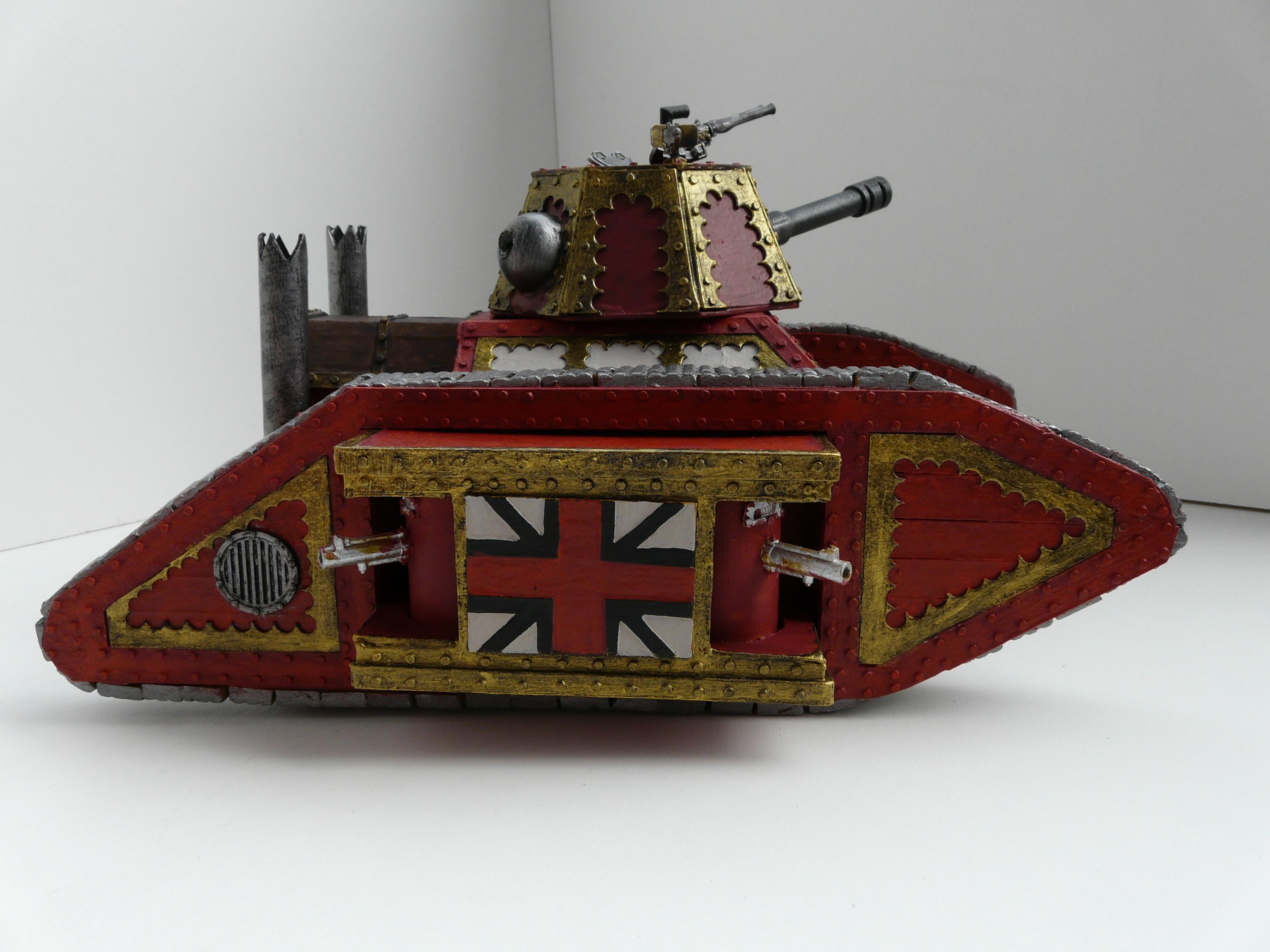 Tank Steam Red Gold Ww1