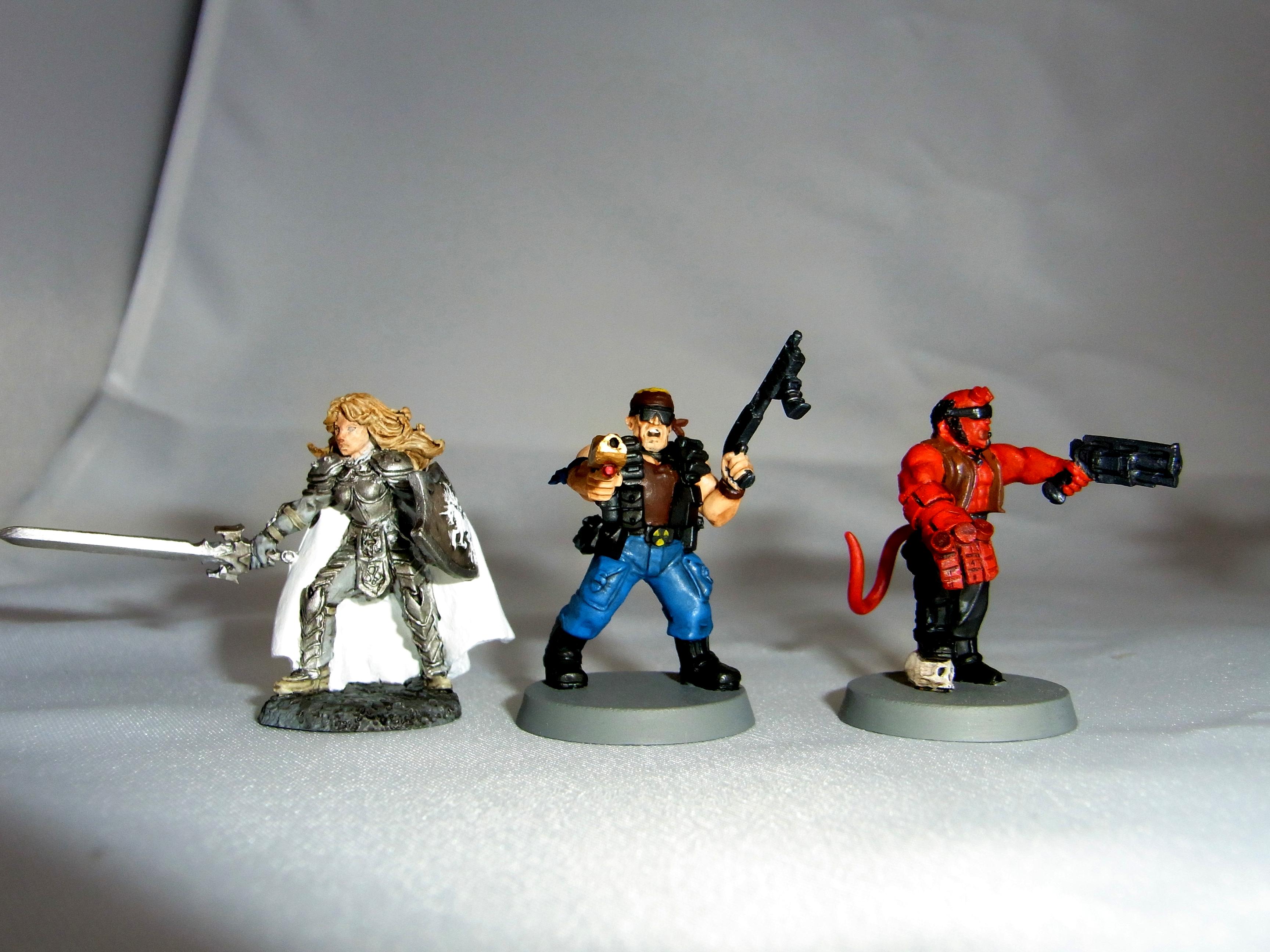 Duke, Female, Hellboy, Knights, Korbenn, Nukem