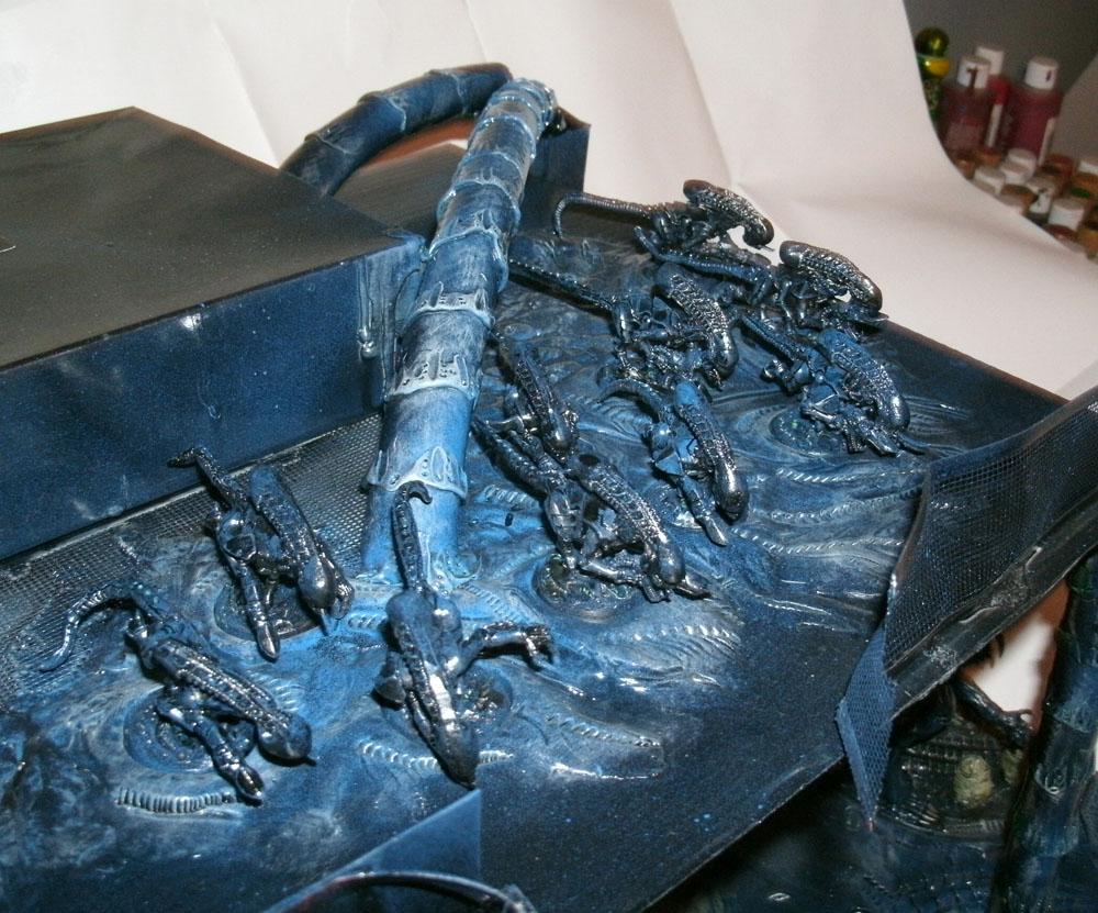 Alien Queen, Alienids, Conversion, Diorama, Tervigon, Trygon, Tyranids