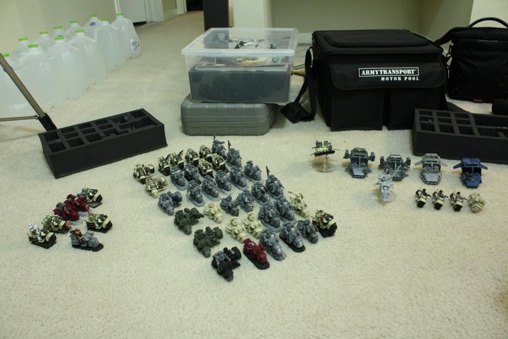 Everything I need really. Command squad on the left, 6 bike squads, Sammael and Typhoon on the right