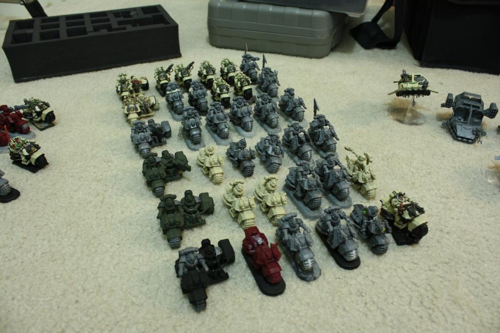 All squads are specced out. Even have the resin bases for some