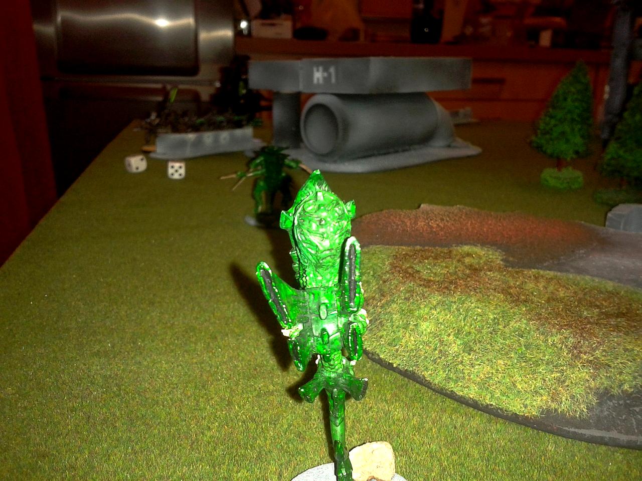 Barge, Battle, Necrons, Terrain, Tyranids, Zoanthrope