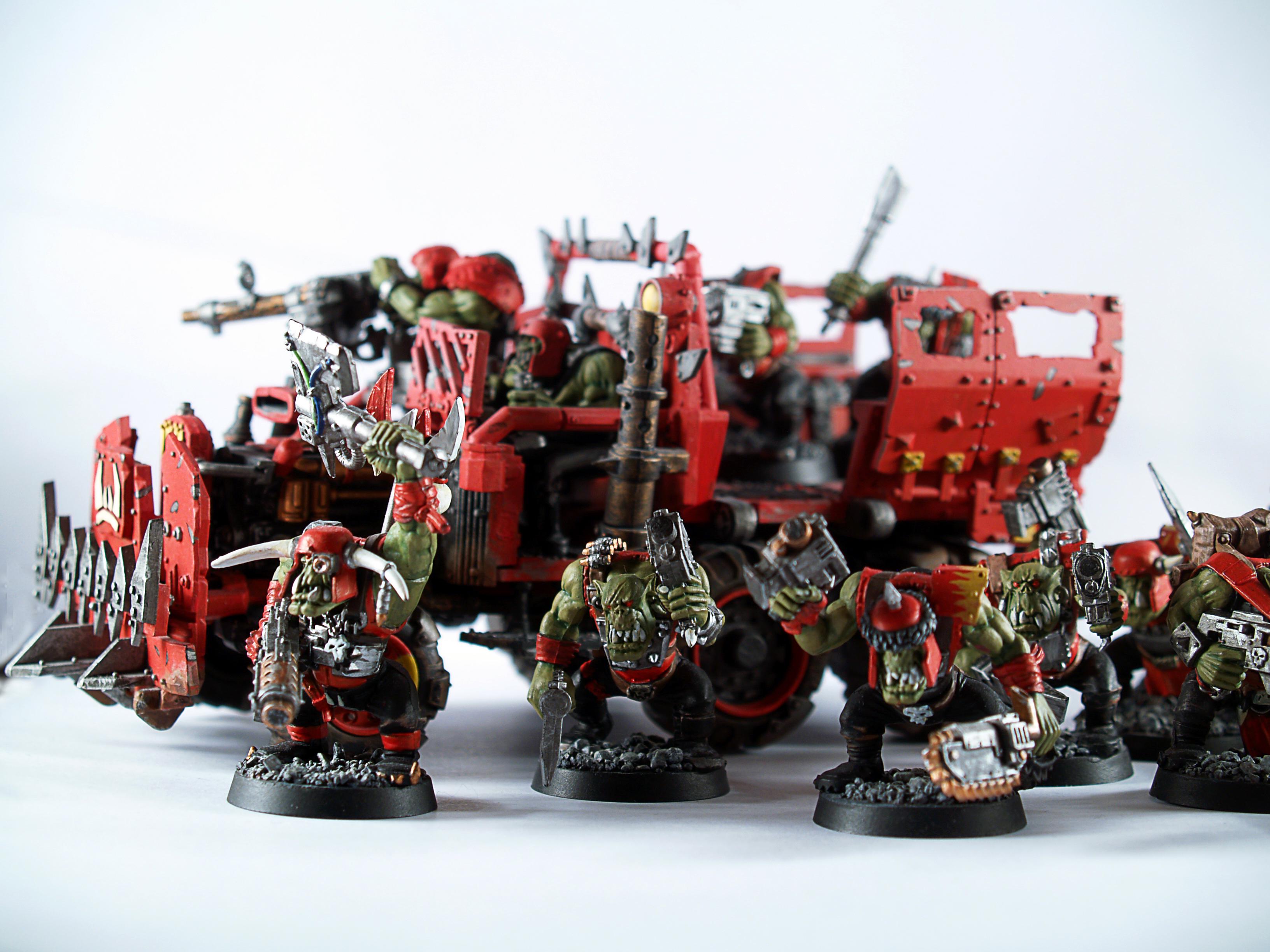 Boy, Evil Suns, Evil Sunz, Orks, Red, Trukk, Warhammer 40,000