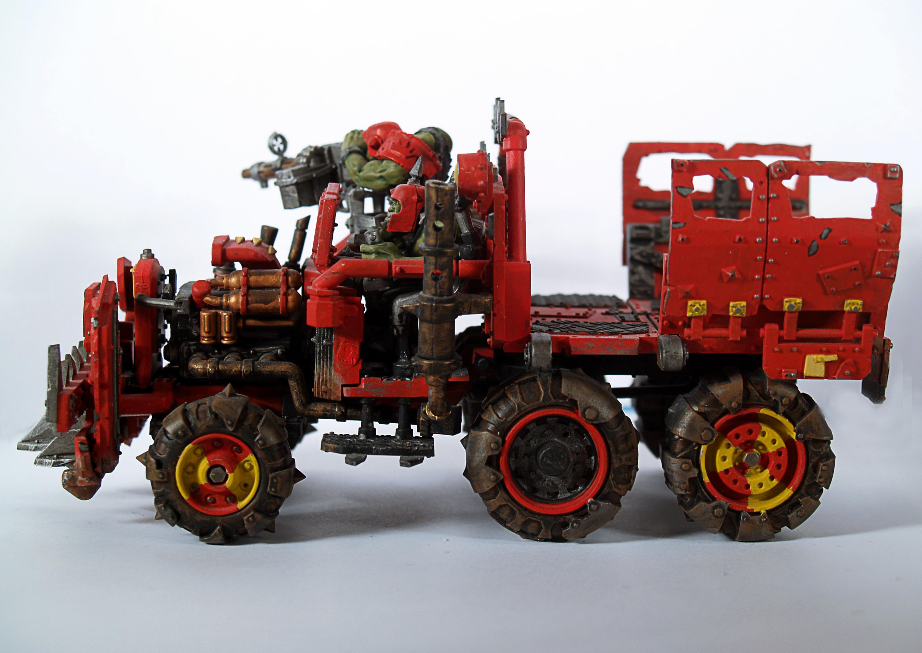 Evil Suns, Evil Sunz, Orks, Red, Trukk, Warhammer 40,000