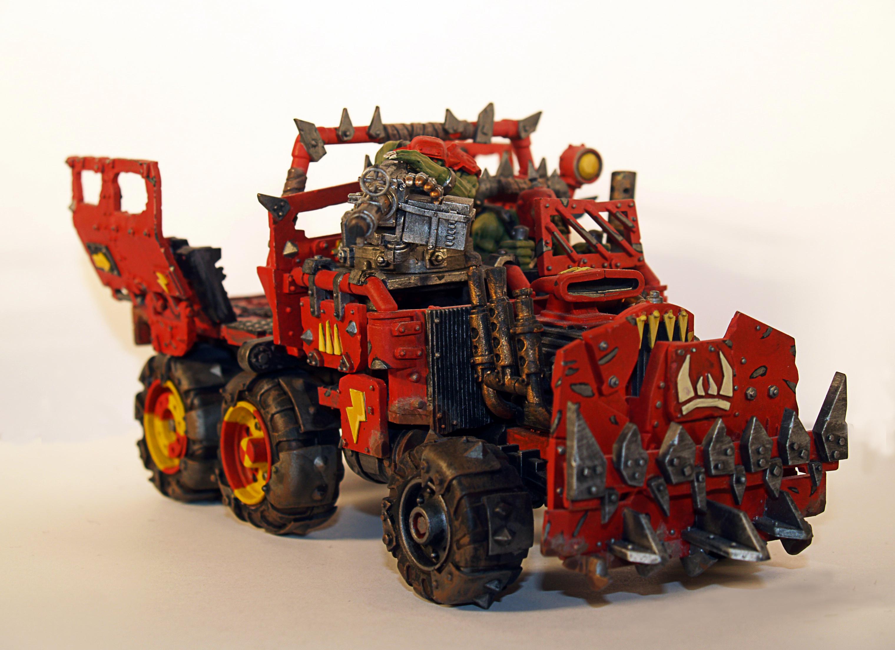 Boy, Evil Suns, Evil Sunz, Orks, Red, Trukk, Warhammer 40,000