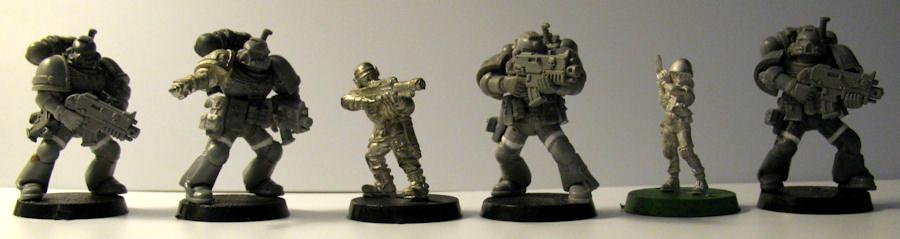 Space Marines, To Much Extra Stuff On Them, True Scale