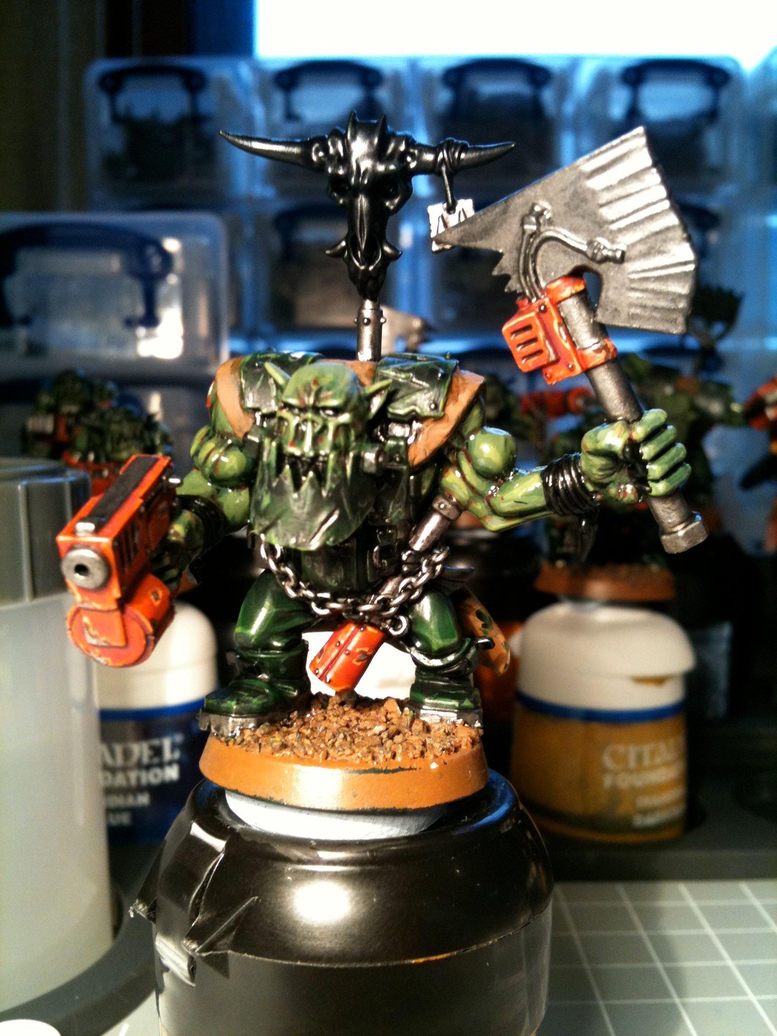 Boss Pole, Choppa, Da Dark Angelz, Nob, Orks, Slugga, Work In Progress