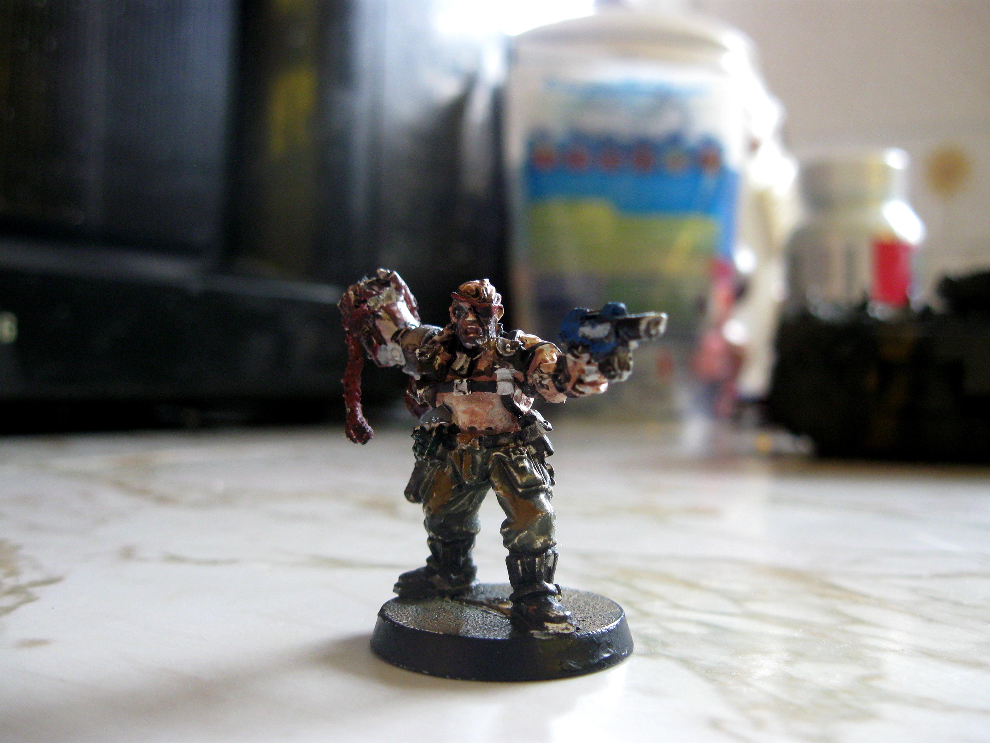Catachan, Guard, Imperial Guard, Pcs, Platoon Commander, Power Fist