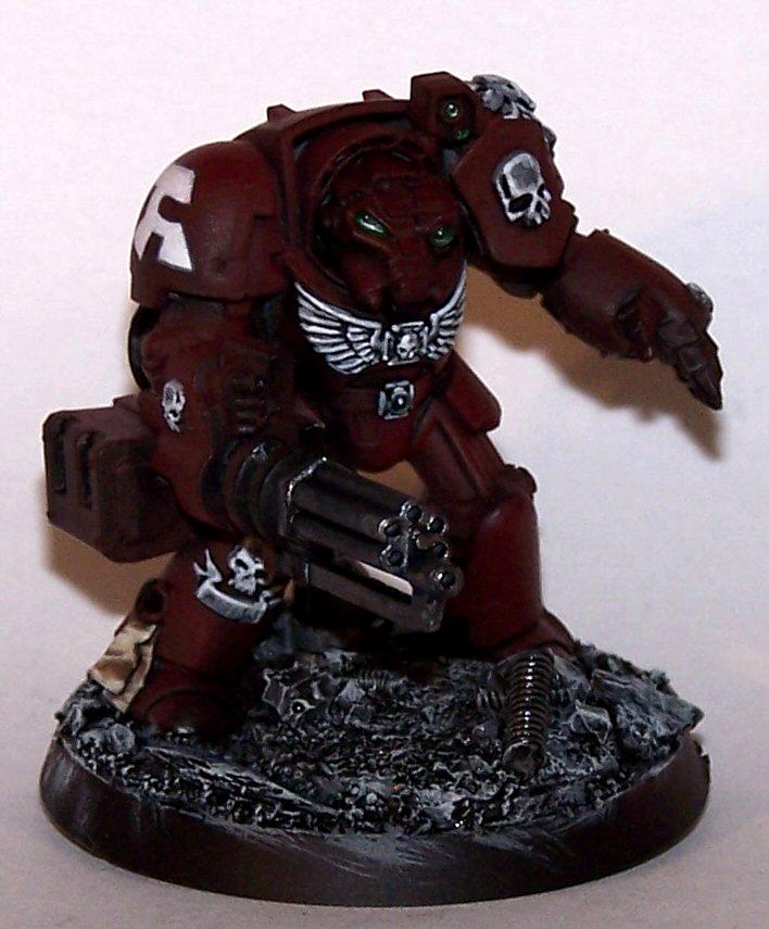 Assault Cannon, Emperor's Eagles, Space Marines, Terminator Armor, Urban Base, Warhammer 40,000, Work In Progress