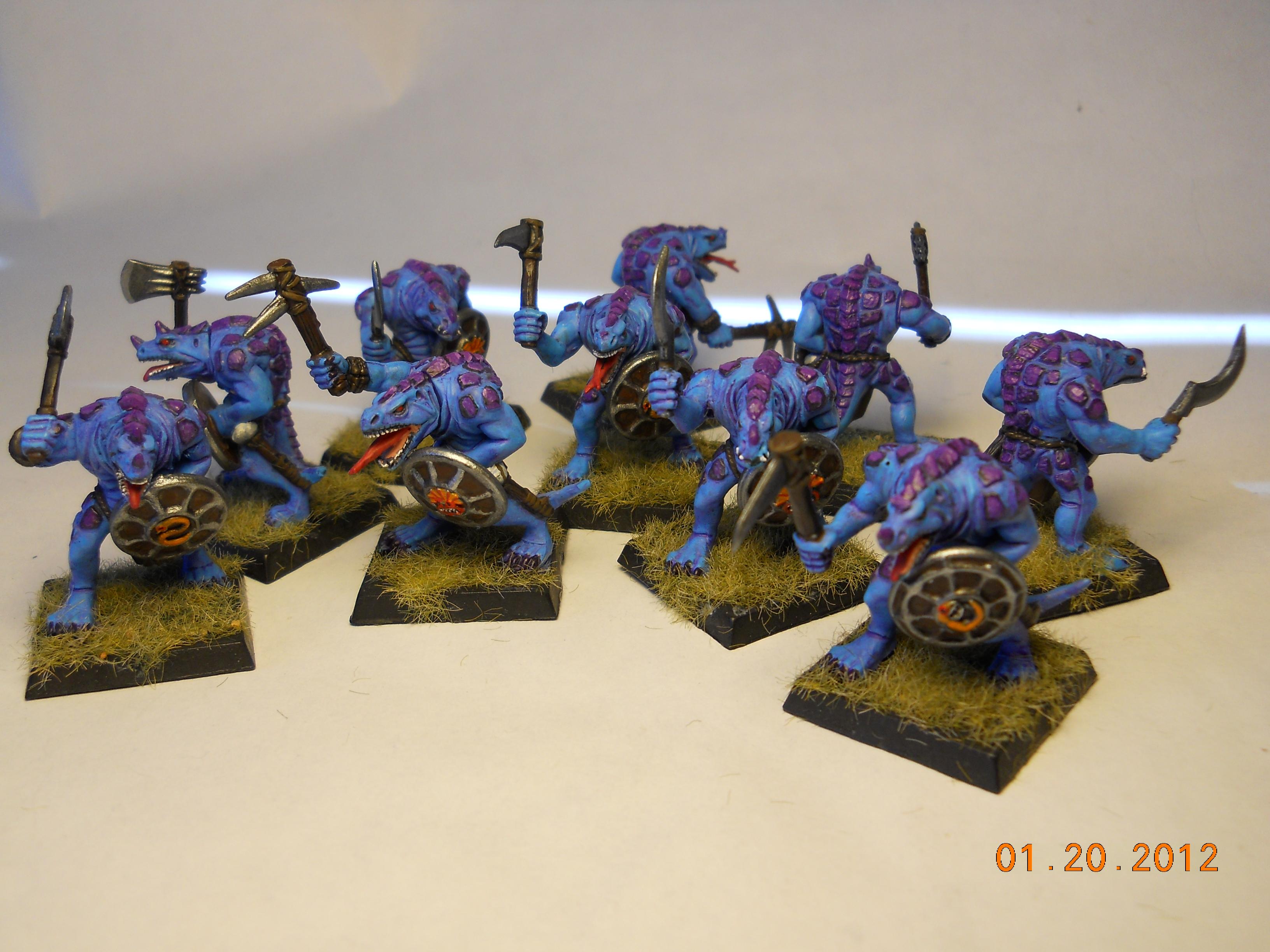 Lizardmen, Saurian, Warhammer Fantasy, Warriors