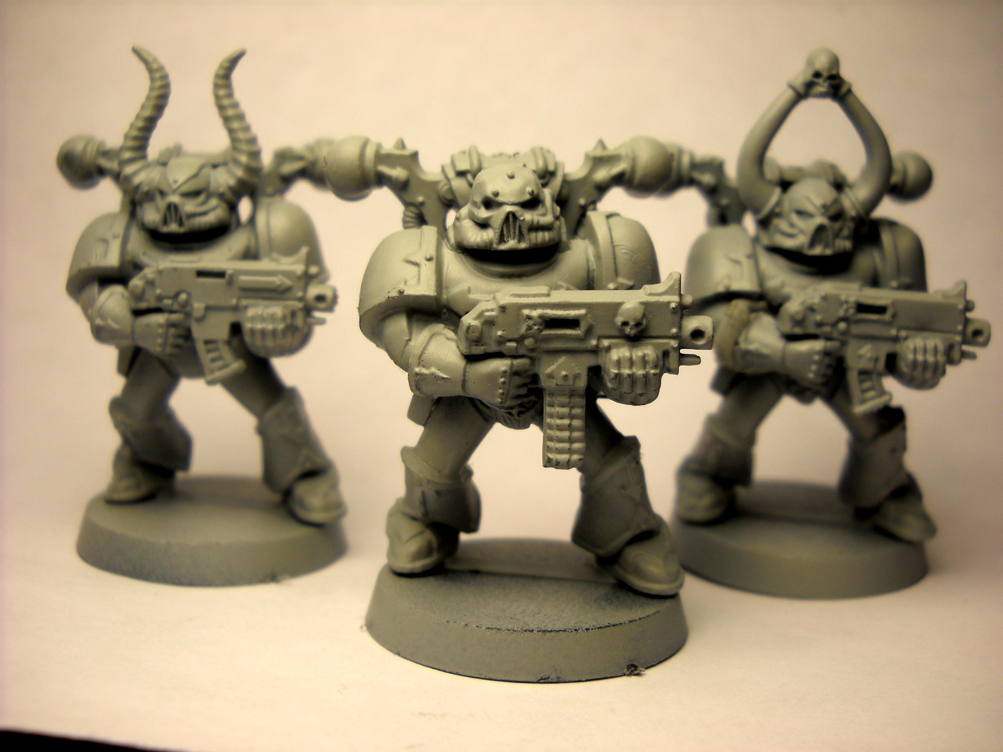 Chaos, Chaos Space Marines, Chaos Undivided, Primered