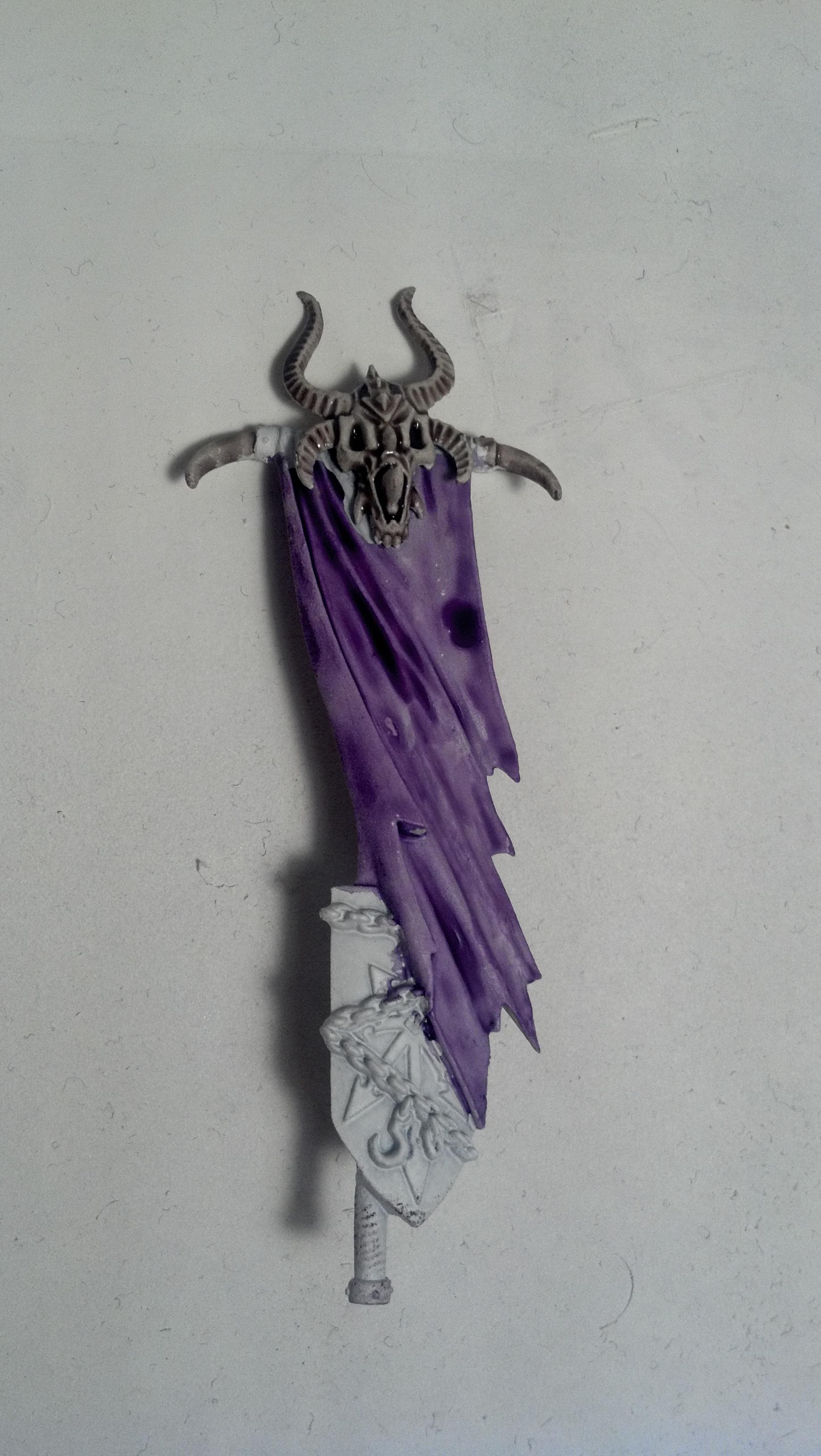 The starting touches of the banner