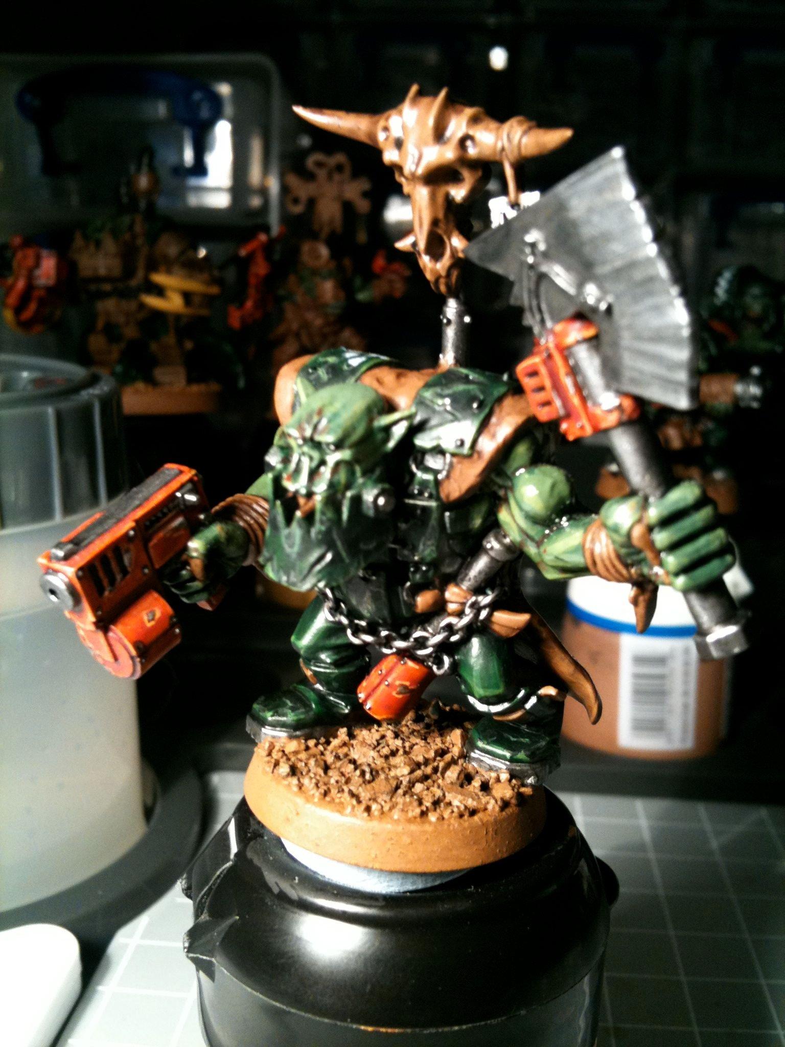 Bosspole, Choppa, Da Ork Angelz, Nob, Orks, Slugga, Work In Progress