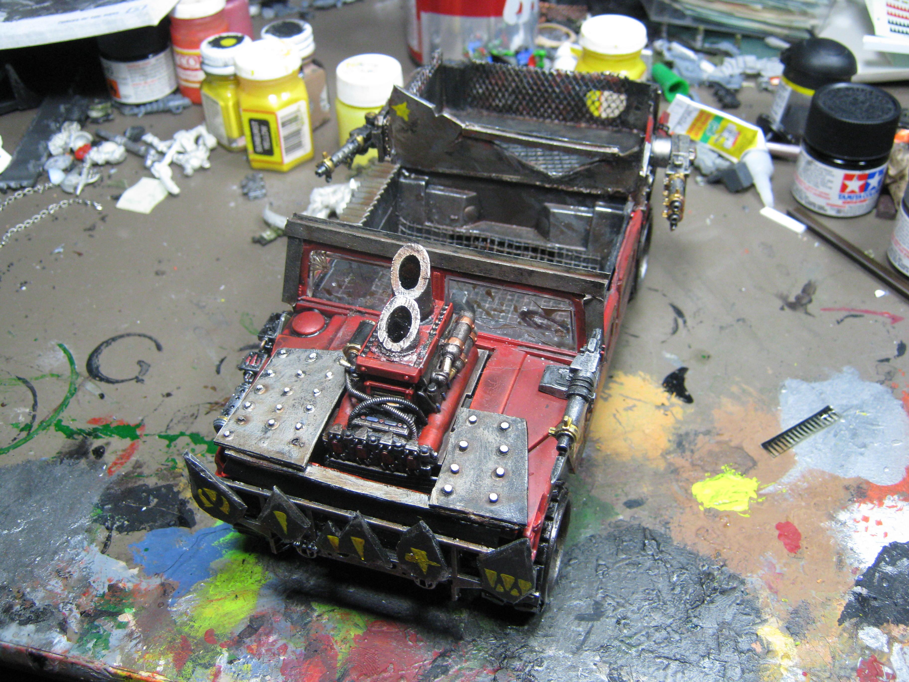Battlewagon, Conversion, Orks, Plasticard, Warhammer 40,000