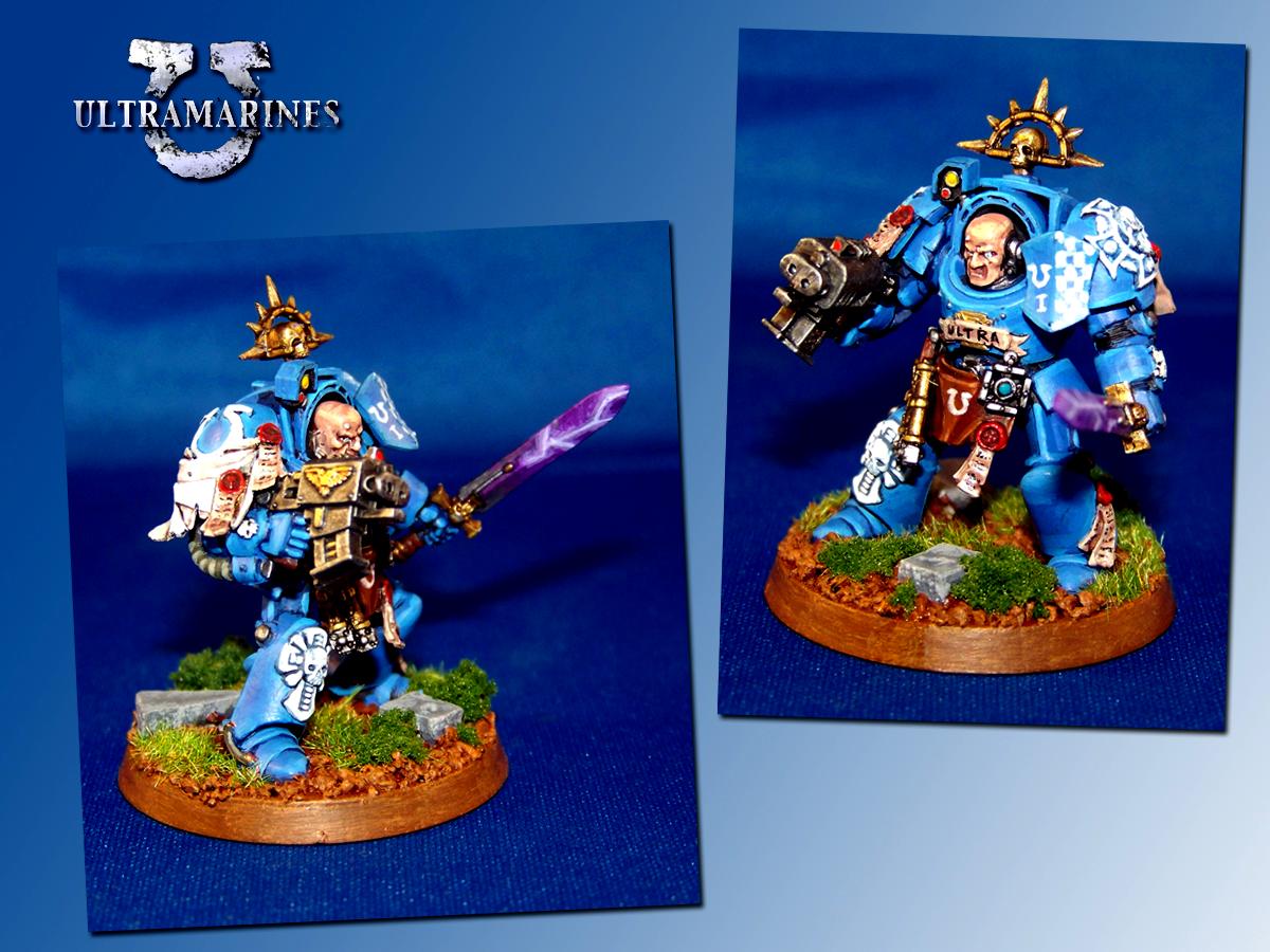 Sergeant, Space Marines, Terminator Armor, Ultramarines, Warhammer 40,000