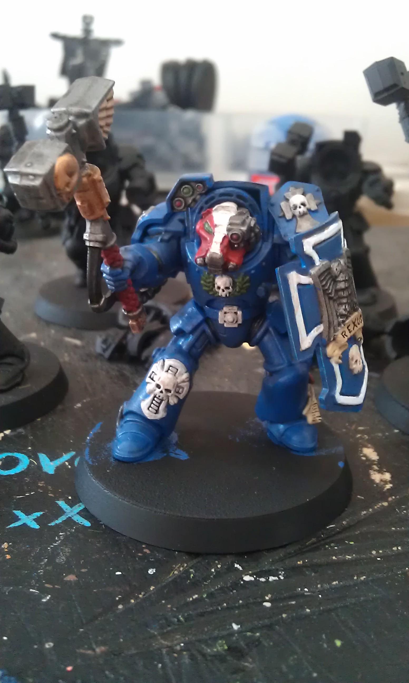 Sergeant, Storm Shield, Terminator Armor, Thunder Hammer, Ultramarines