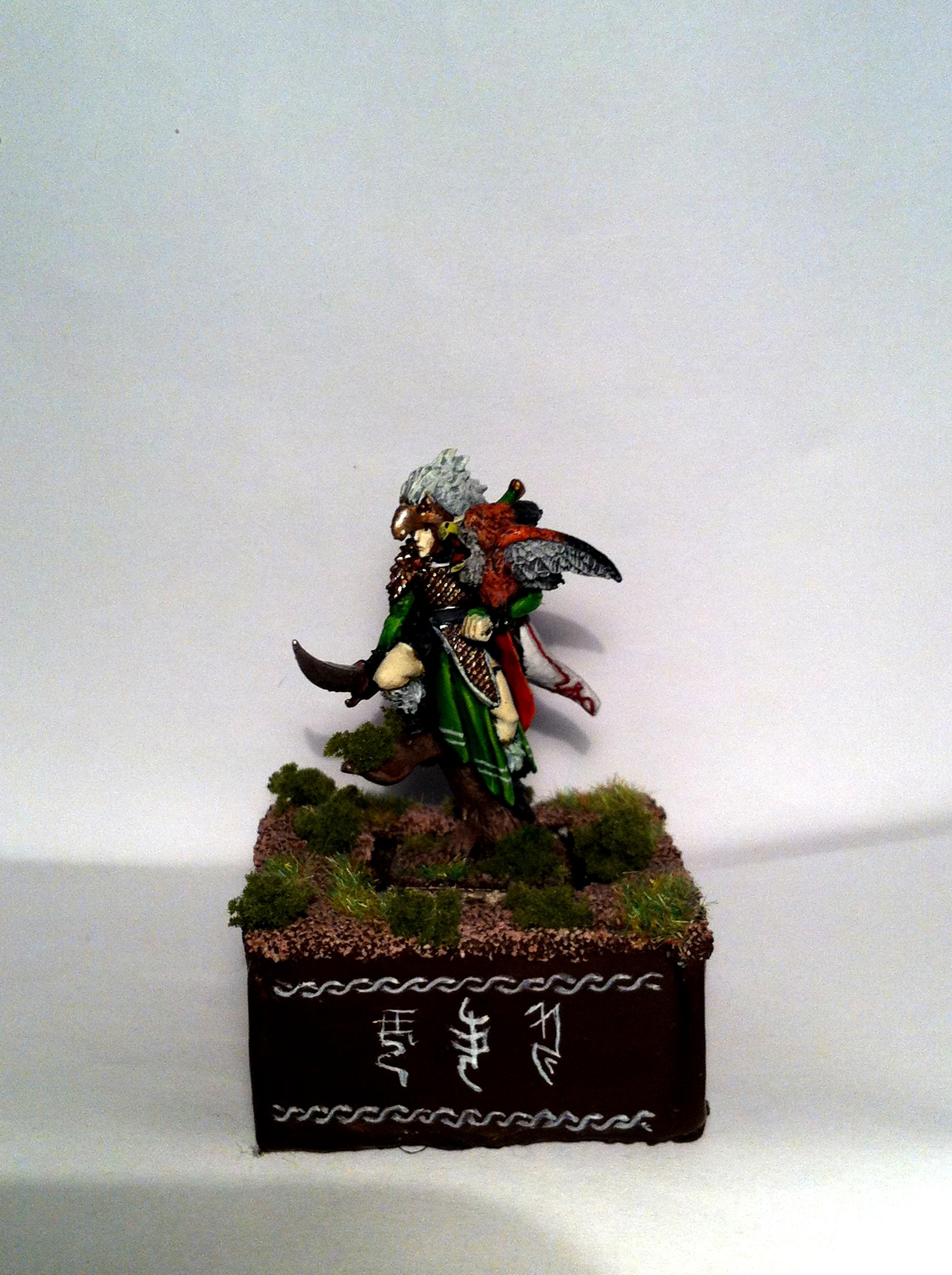 Conversion, Dark Elves, Dreadlord, Green, Hawk, Highborn, Red, Warhammer Fantasy, Wood Elves